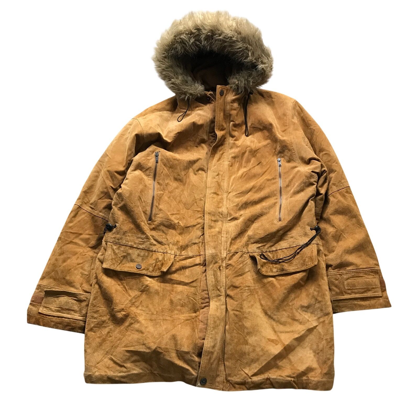 Wilsons Leather Wilsons Leather M. Julian Jacket Large Suede Faux Fur Trim Size L / US 10 / IT 46 - 1 Thumbnail