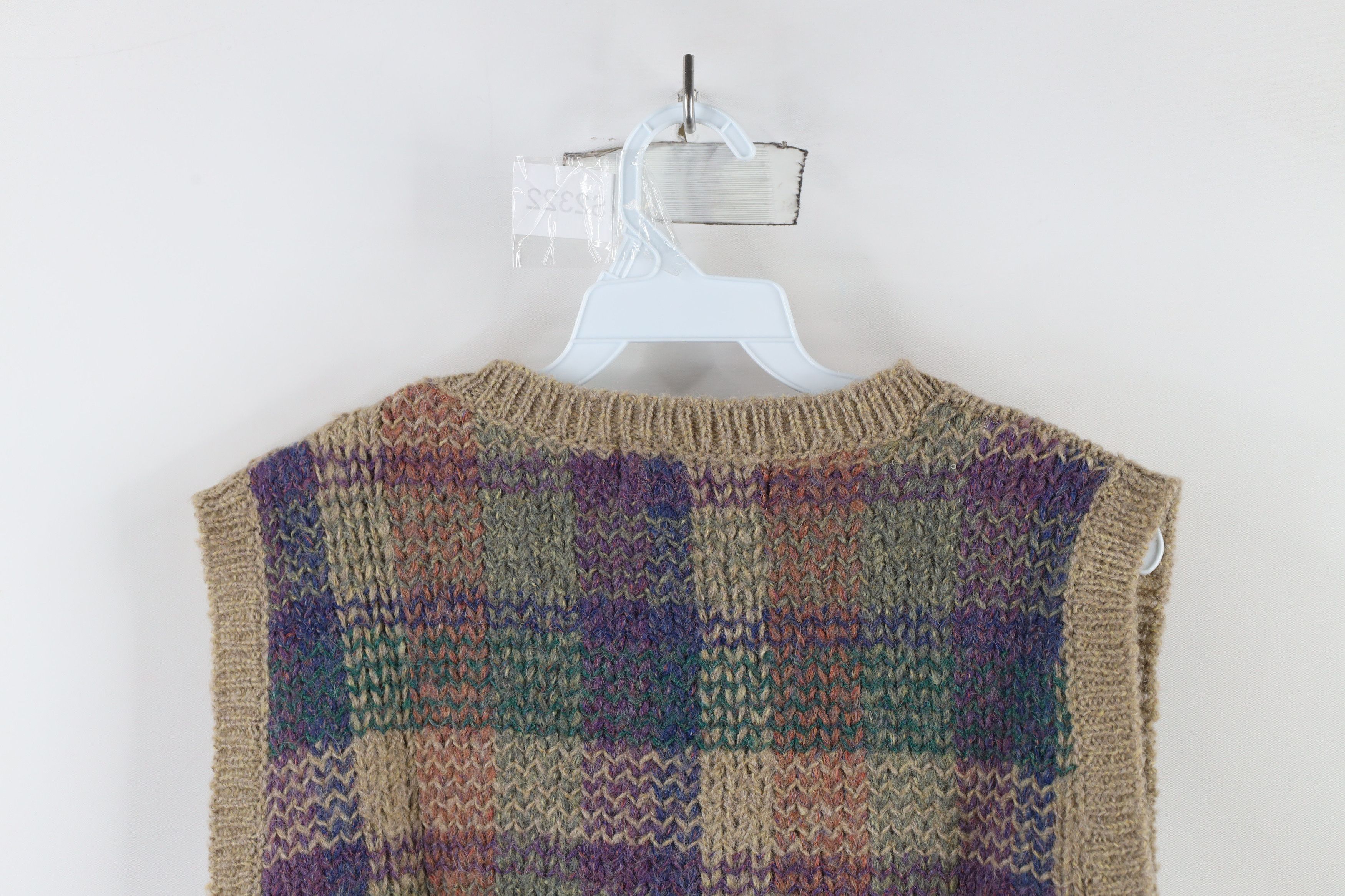Vintage Vintage 90s Streetwear Checkered Blend Knit Sweater Vest Size M / US 6-8 / IT 42-44 - 7 Thumbnail