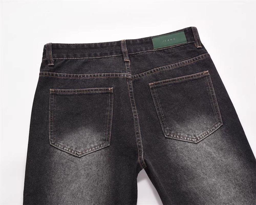 Japanese Brand Washed embossed straight trendy casual wide-leg jeans Size US 32 / EU 48 - 5 Thumbnail