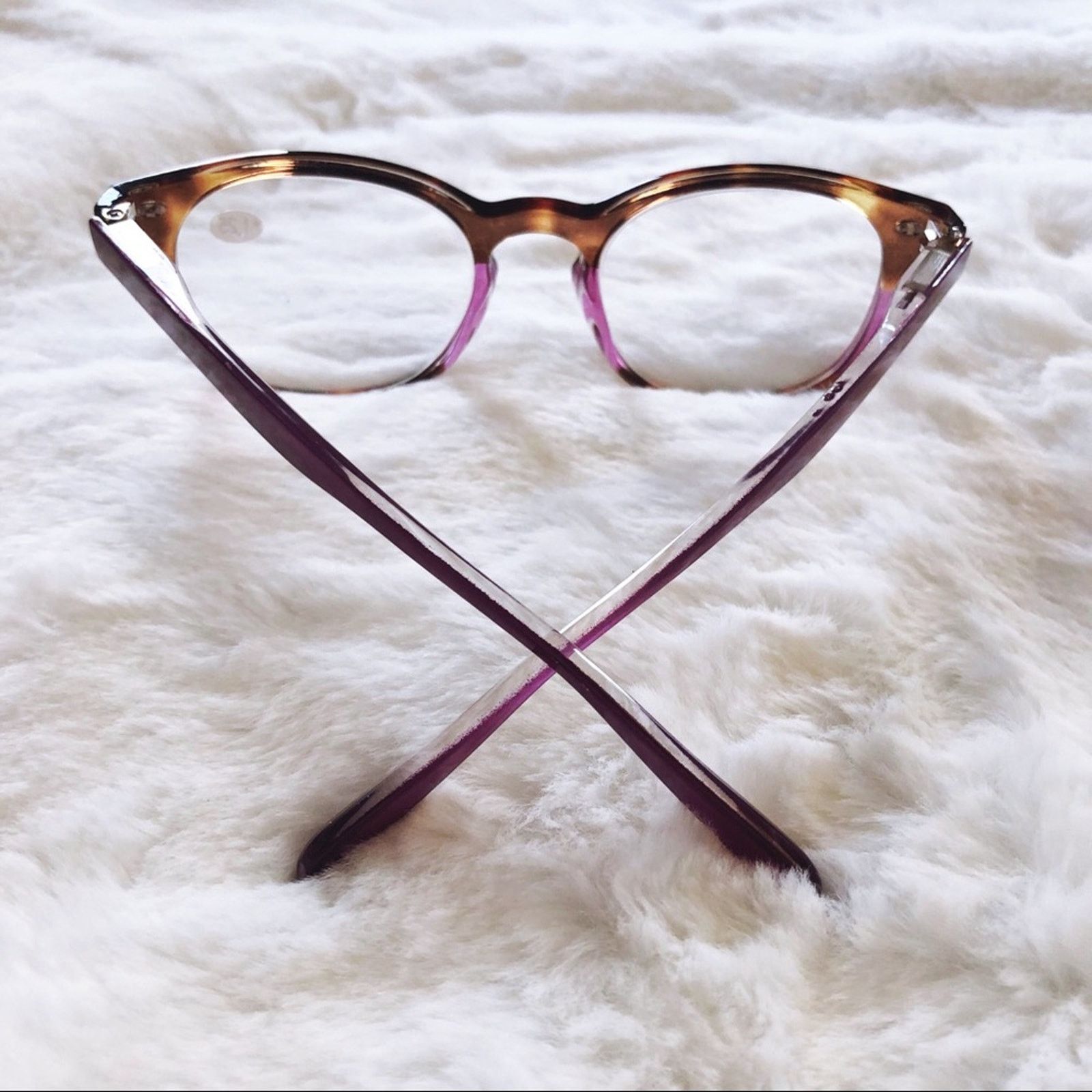 Other Hector Purple & Brown Round Rim Reader Glass Size ONE SIZE - 5 Thumbnail