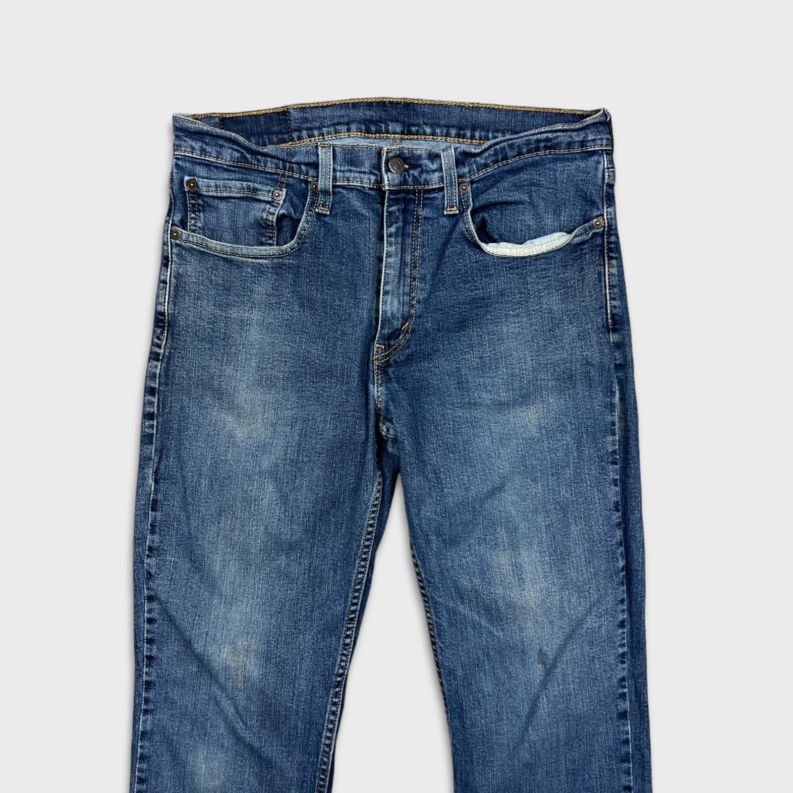 Levi's × Vintage Levi's 514 Jeans Mens 34x34 Blue Straight Fit Denim Pants Size US 34 / EU 50 - 2 Thumbnail