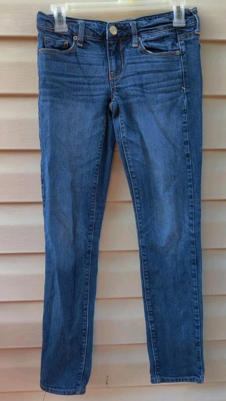 American Eagle Outfitters American Eagle Skinny Jeans Womens Size 0 Stretch Short Blue Size 25" / US 0 / IT 36 - 2 Thumbnail