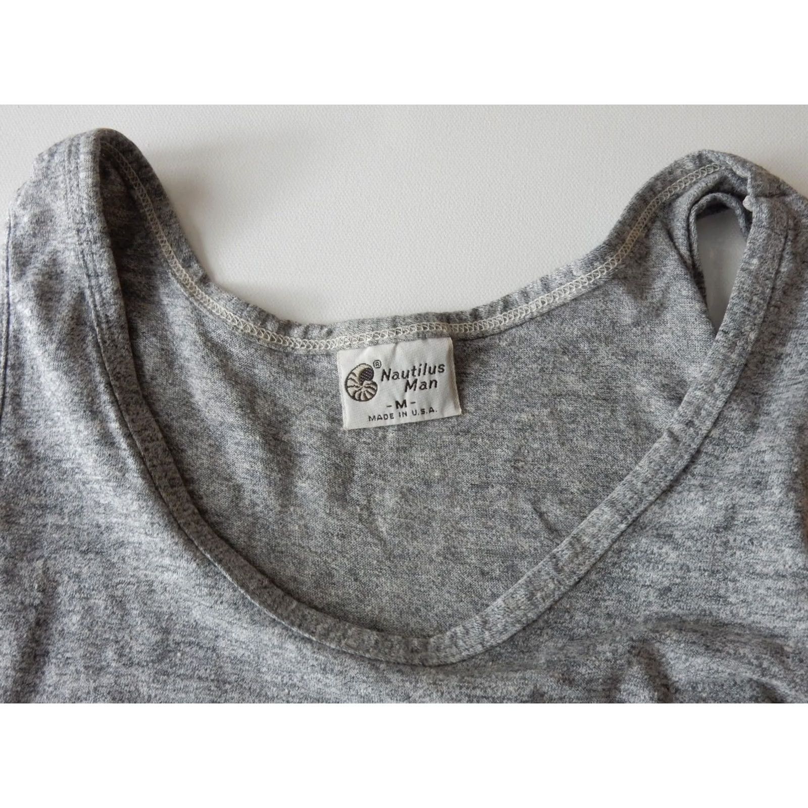 Vintage VTG Nautilus Tank Top USA Made Mens M Gray Sleeveless T-Shirt Graphic Print Size US M / EU 48-50 / 2 - 3 Thumbnail