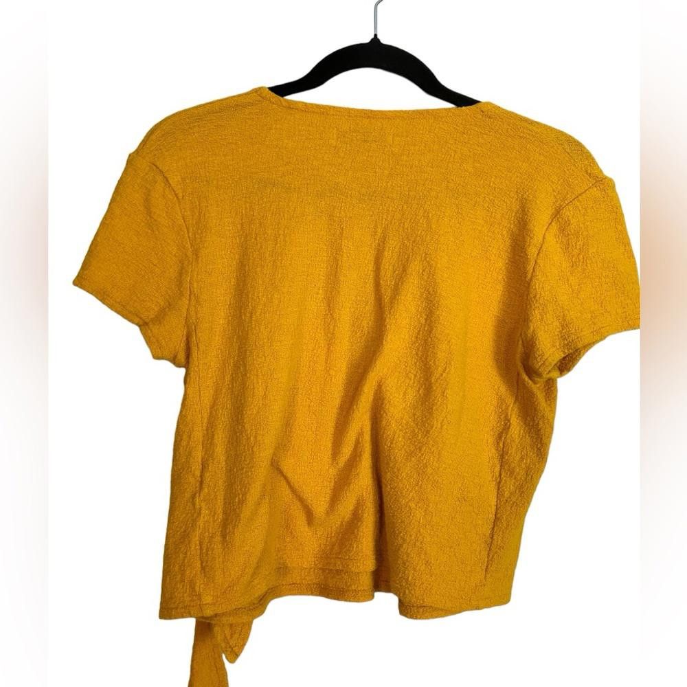 Madewell Madewell l Texutre & Thread Yellow Wrap Top XS Size XS / US 0-2 / IT 36-38 - 3 Thumbnail