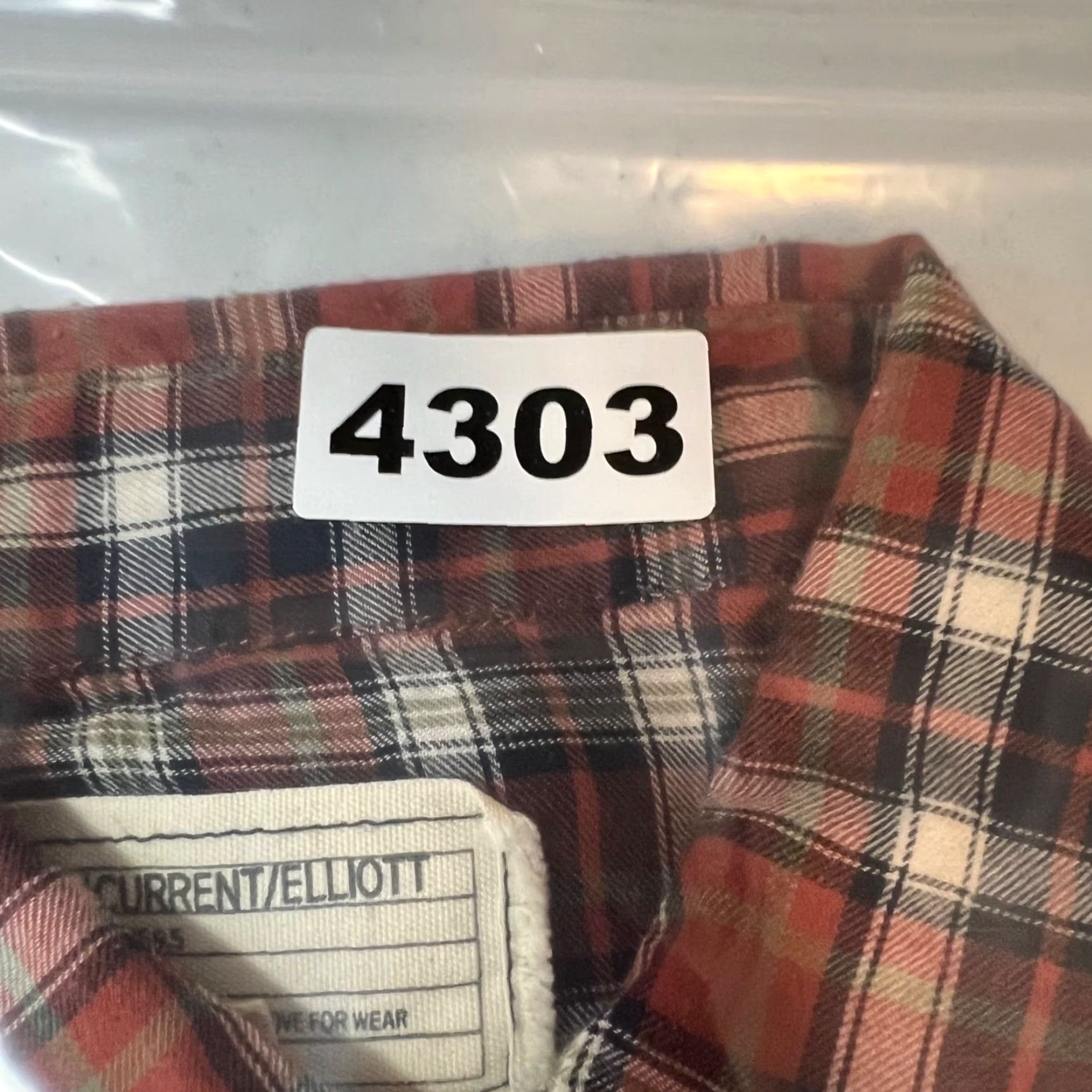 Vintage Current/Elliott Shirt Womens 0 Red Plaid Button-Up Long Sleeve Cotton Blend Size XS / US 0-2 / IT 36-38 - 7 Thumbnail