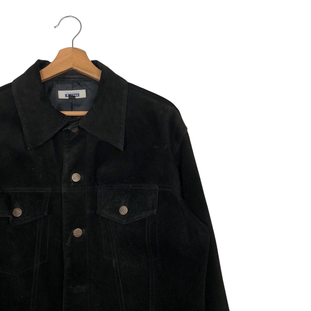 Japanese Brand Prensa Stylish Standard Suede Jacket Black Worker Essential Size US L / EU 52-54 / 3 - 7 Thumbnail