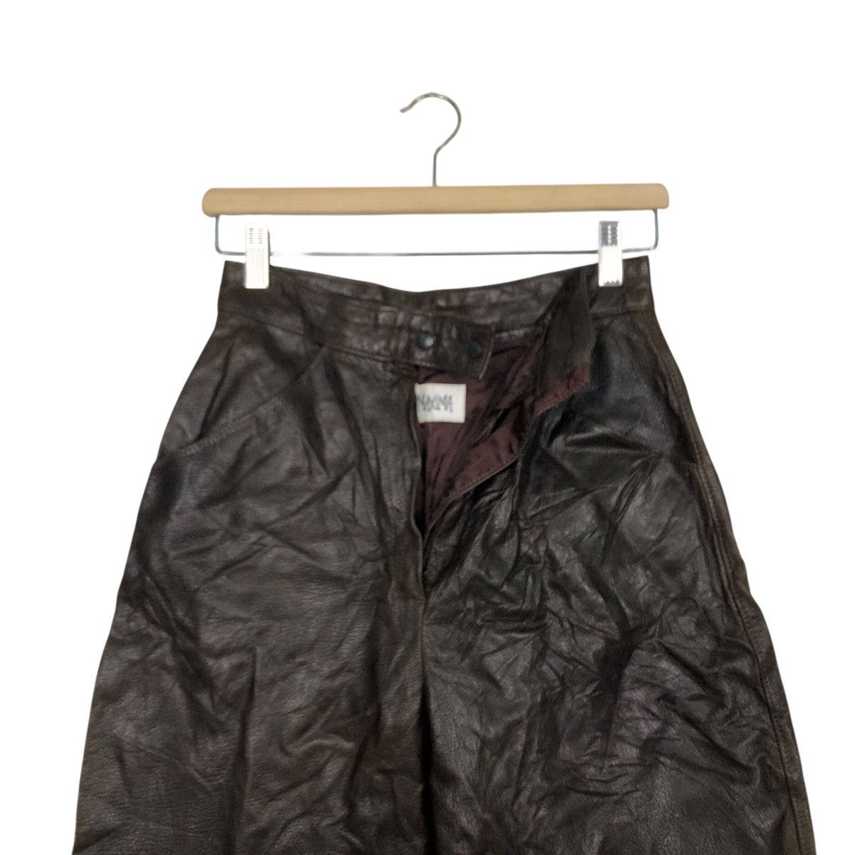 Japanese Brand 📌Vintage Biker Leather Pants Racing Maxima Issey Miyake Size US 26 / EU 42 - 13 Thumbnail