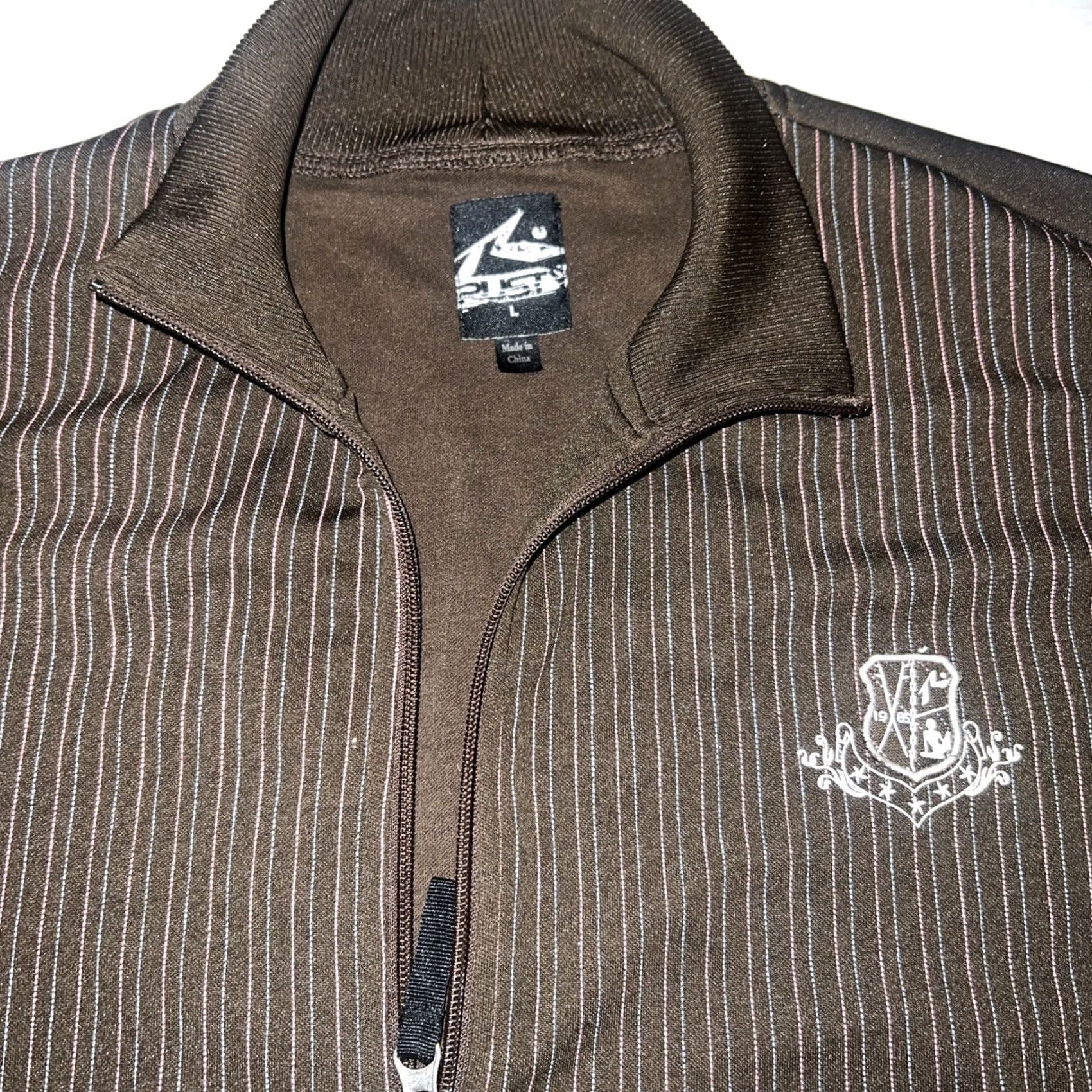 Rusty Rusty Surfboards Eisenhower Zip-up 50’s Style Jacket Large Brown Striped Bomber Jacket Mens TXL? Size US L / EU 52-54 / 3 - 2 Thumbnail