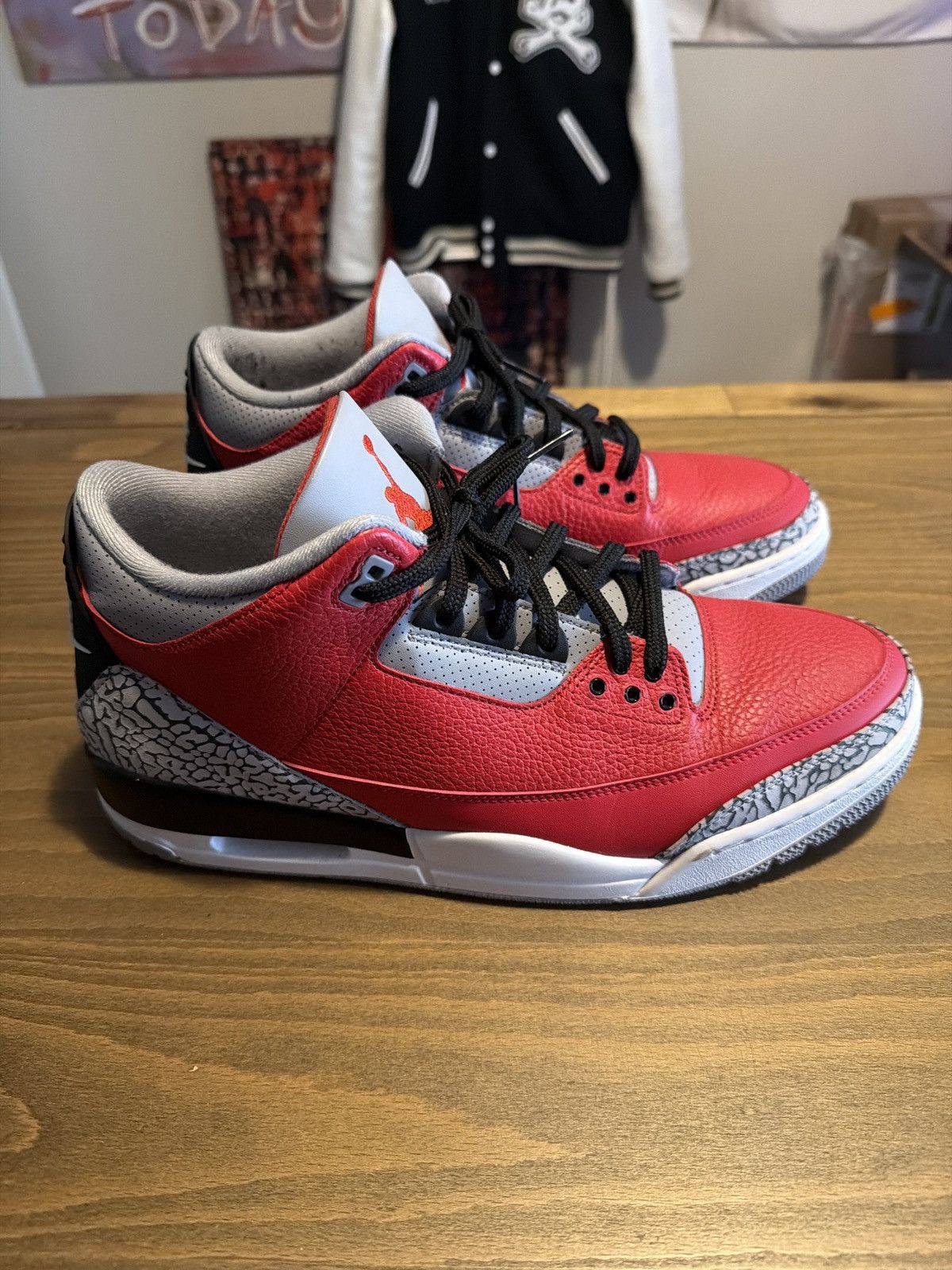 Jordan Brand Jordan 3 Fire Red Unite Mix Match Size US 13 / EU 46 - 3 Thumbnail