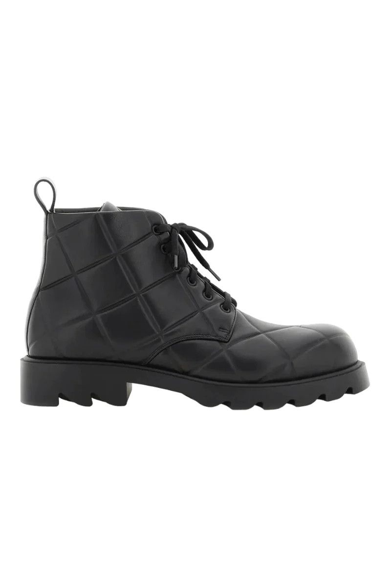 image of Bottega Veneta Oc11Z1223 Strut Grid Boots In Black, Men's (Size 9)