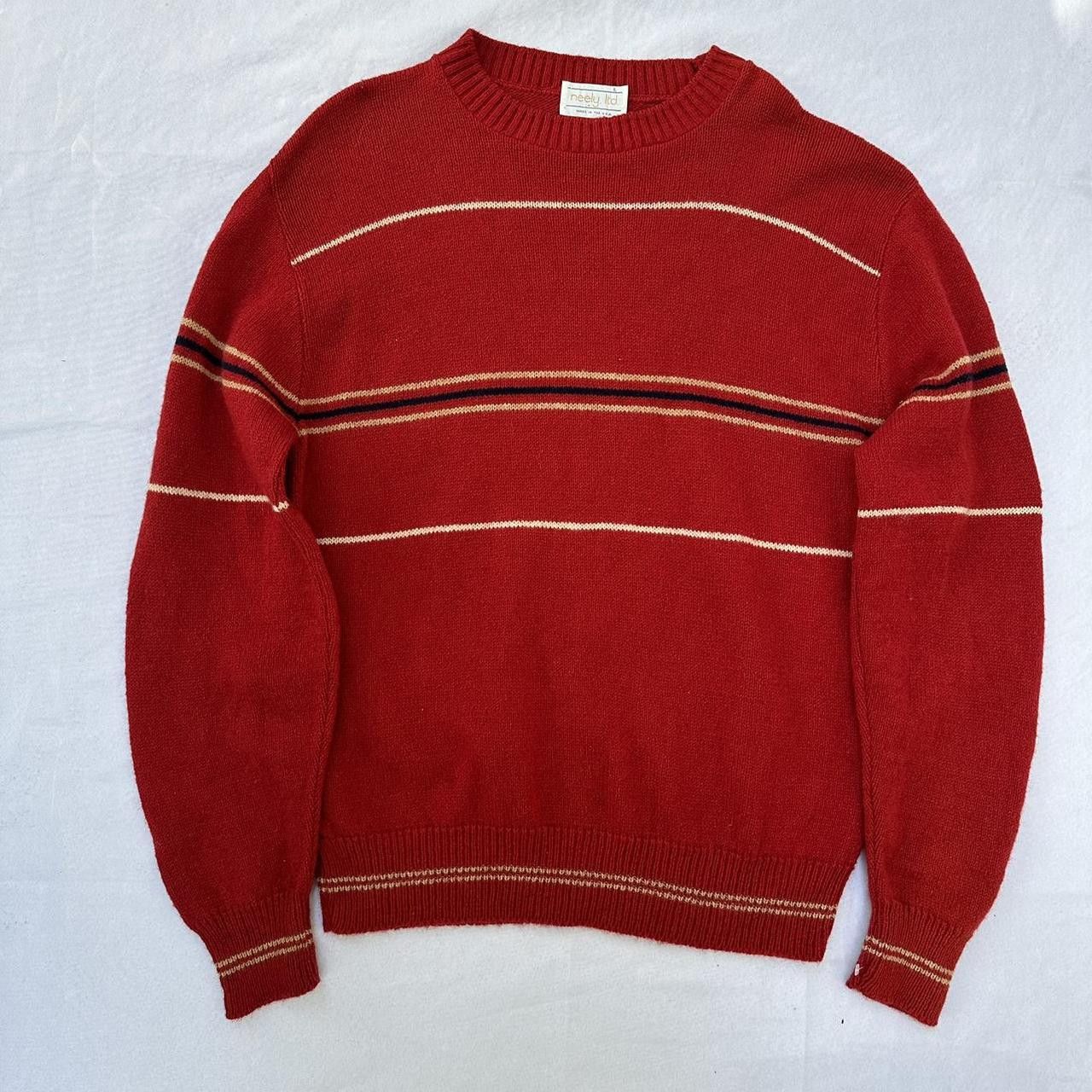 Vintage 90s Vintage Striped Sweater Preppy Formal Made in USA Size US L / EU 52-54 / 3 - 3 Thumbnail