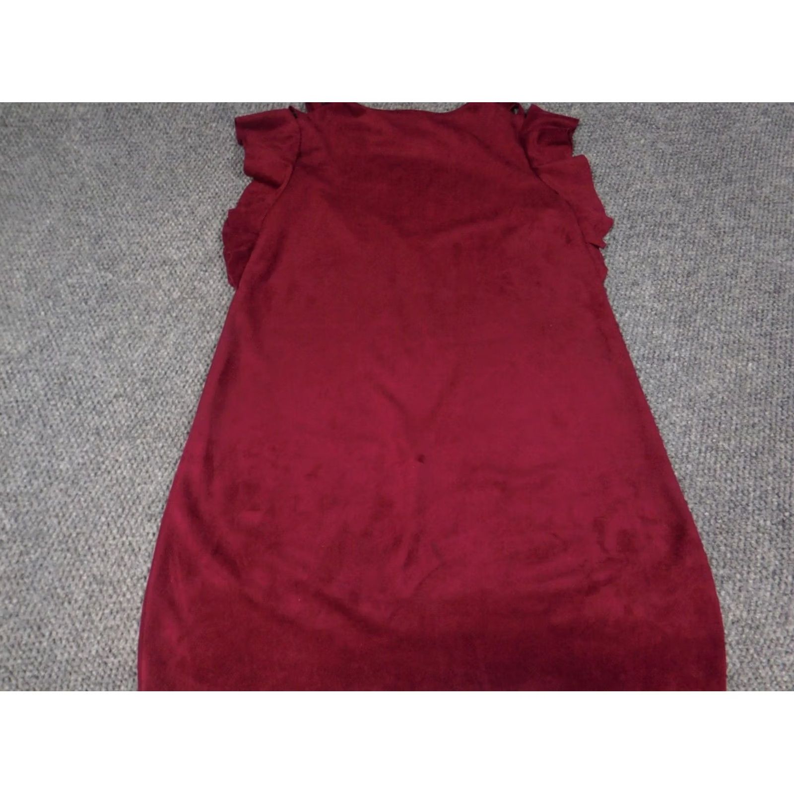 Vintage She & Sky Womens Dress L Red Floral Knit Puff Sleeve Mock Neck Knee Length Crochet Summer 100% Cotton Casual Sundress Girls/ Womens Size L / US 10 / IT 46 - 6 Thumbnail