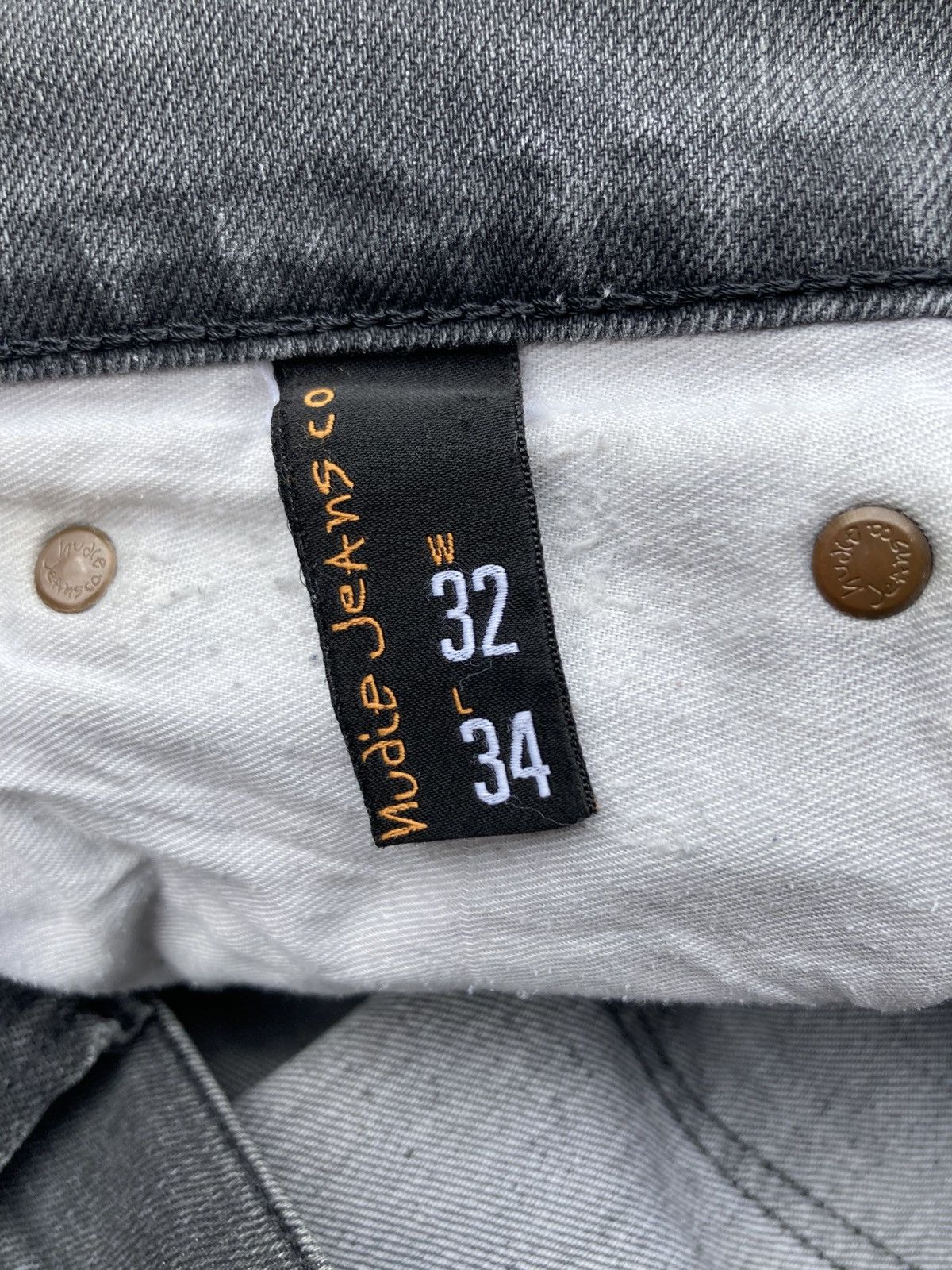 Nudie Jeans Distressed Nudie Grim Tim Broken Black Jeans Size US 32 / EU 48 - 11 Thumbnail