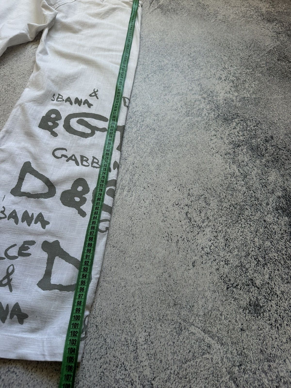 Other Rare! Vintage Dolce & Gabbana Multilogo Linen Pants Y2K Sexy Size 34" / US 12 / IT 48 - 10 Thumbnail