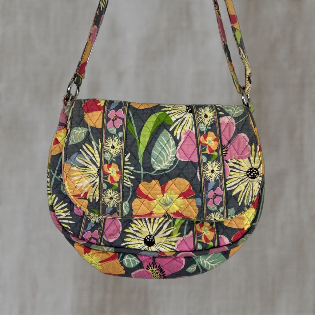 Vera Bradley Vera Bradley Crossbody Purse Women Multicolor Floral Cotton Blue Hardware 13x10x4 Size ONE SIZE - 1 Thumbnail