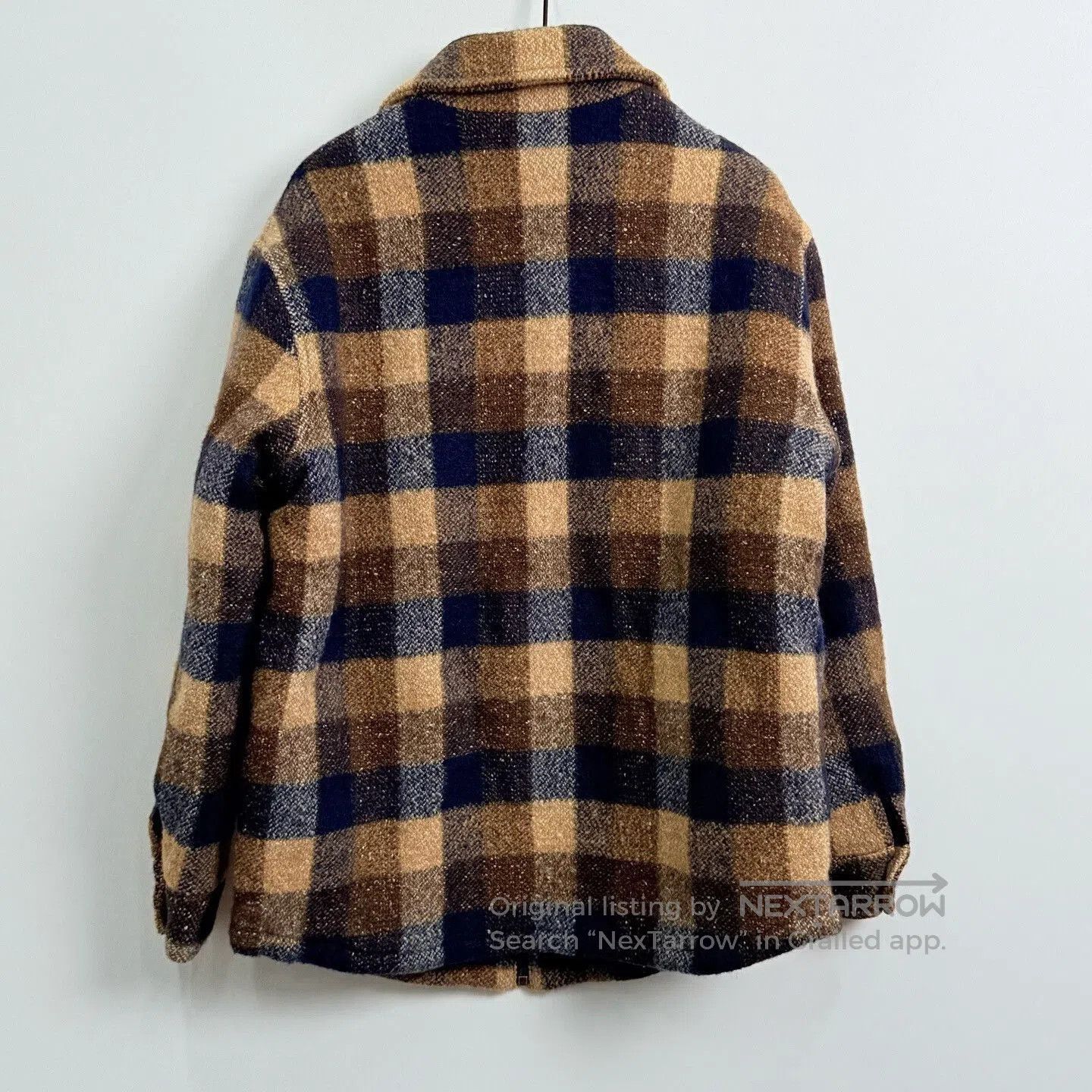 Celine Celine Brown Blue Plaid Wool Flannel Zip Shirt Jacket. Size US M / EU 48-50 / 2 - 3 Thumbnail