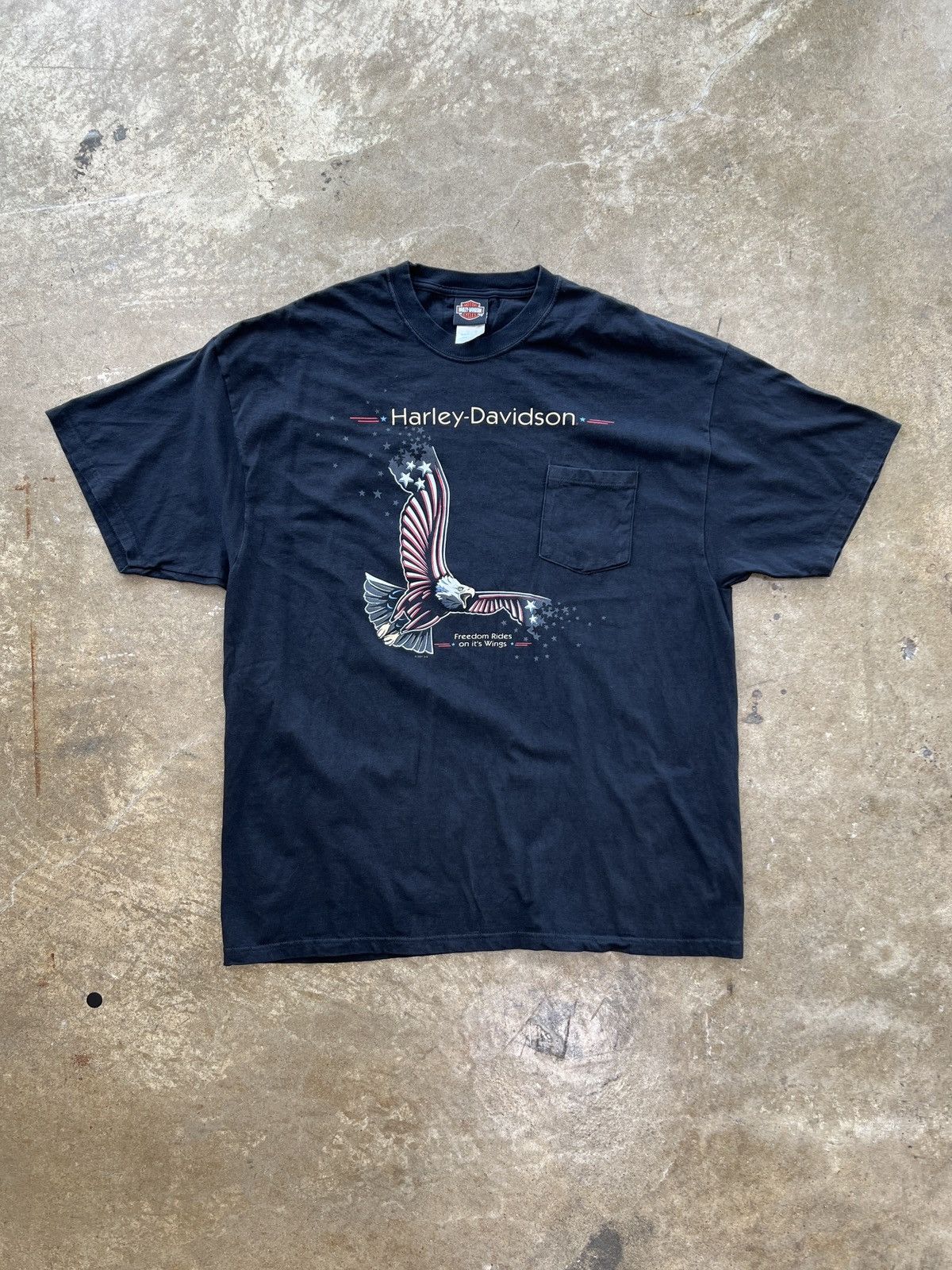 Harley Davidson Vintage 2001 Y2K Harley Davidson Patriotic Eagle Tee XXL Size US XXL / EU 58 / 5 - 2 Thumbnail