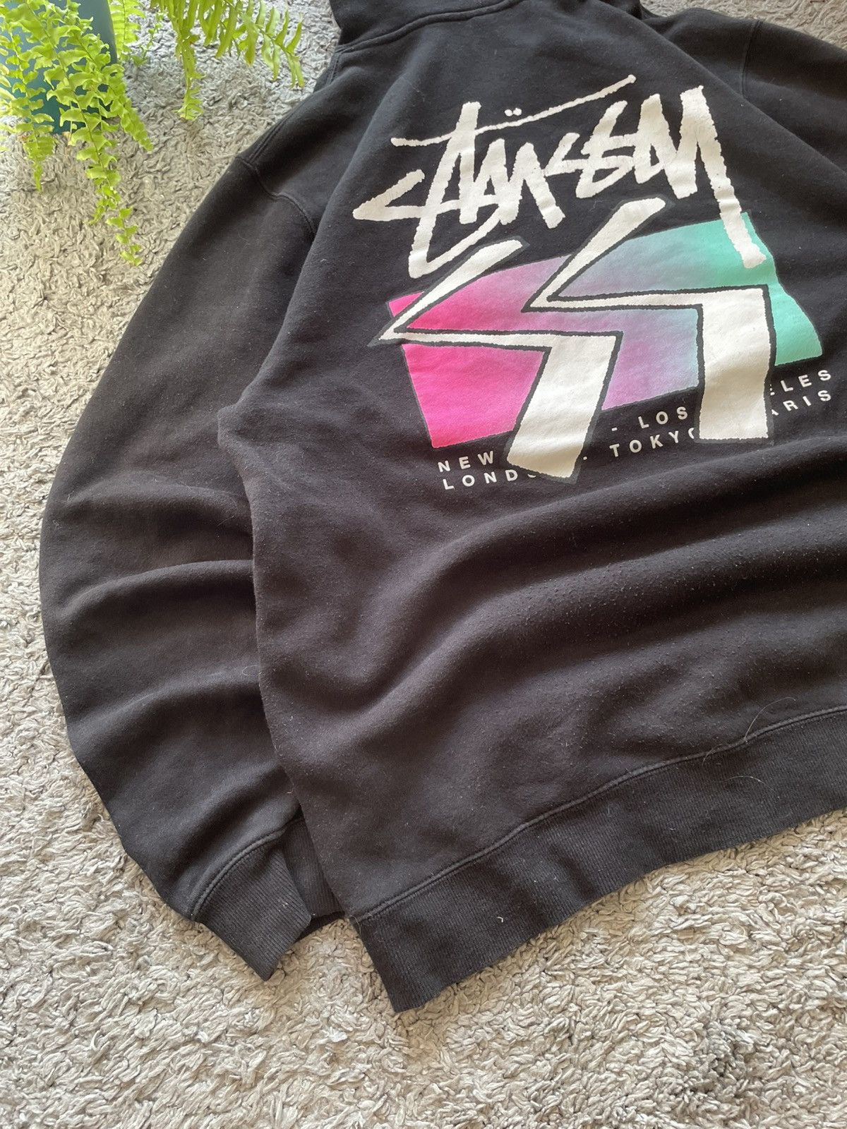 Stussy × Vintage 00s Stüssy Hoodie Streetwear Vintage Big Logo Rare Y2k Size US XL / EU 56 / 4 - 6 Thumbnail