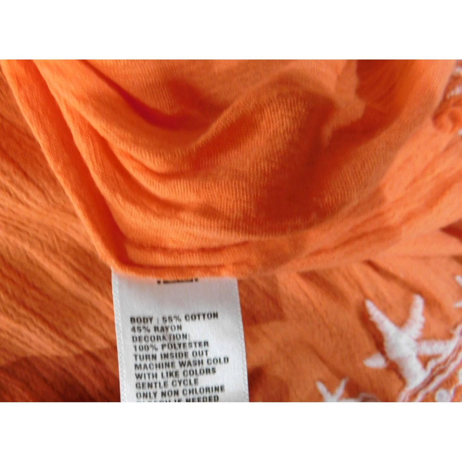 Vintage Crown & Ivy Blouse Shirt Women L Orange Solid Collared Pullover Cotton Rayon Long Sleeve Basic Casual Stretch Classic Size L / US 10 / IT 46 - 7 Thumbnail