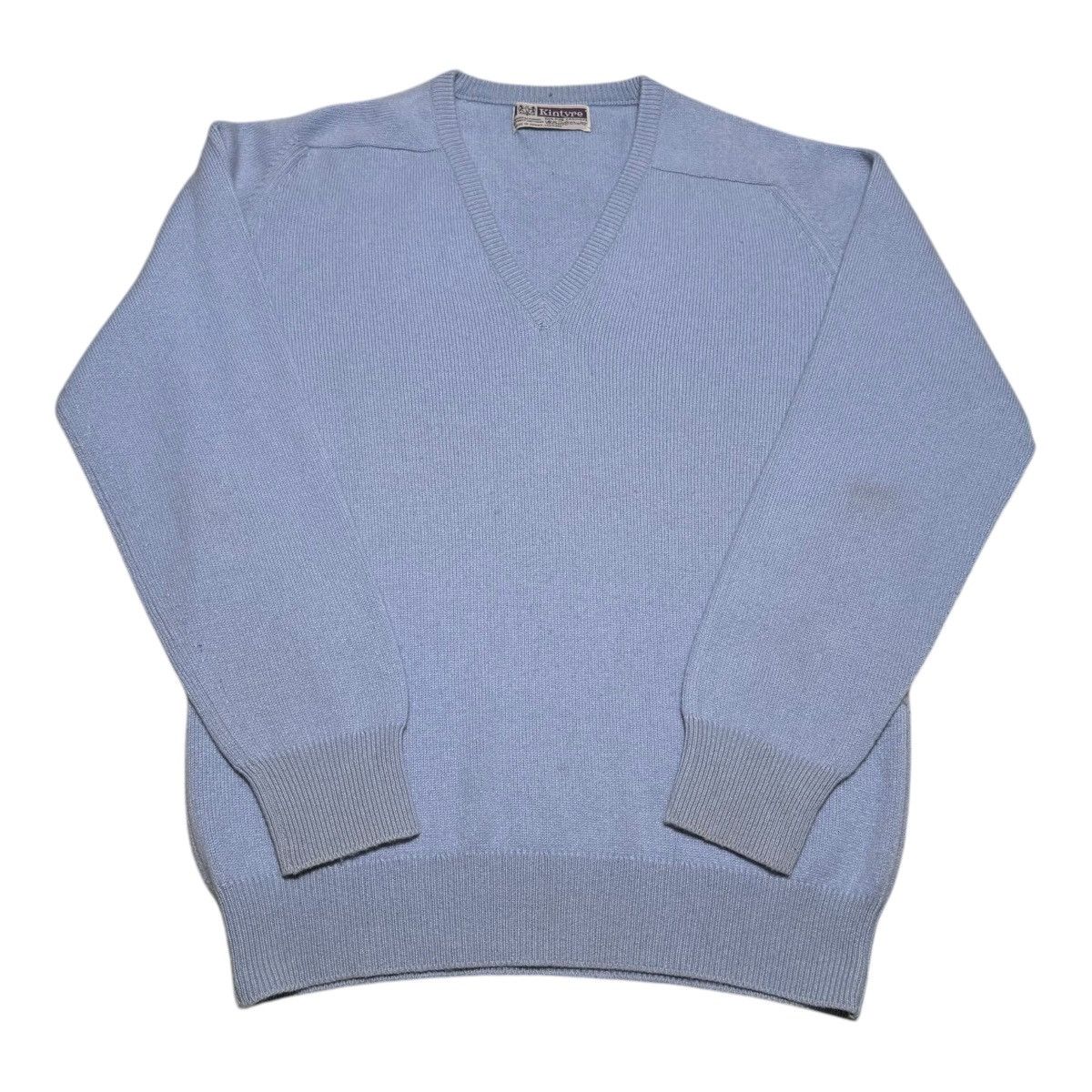 Vintage Vintage Kintyre Distressed Blue Cashmere Sweater Adult Large Size US L / EU 52-54 / 3 - 1 Thumbnail
