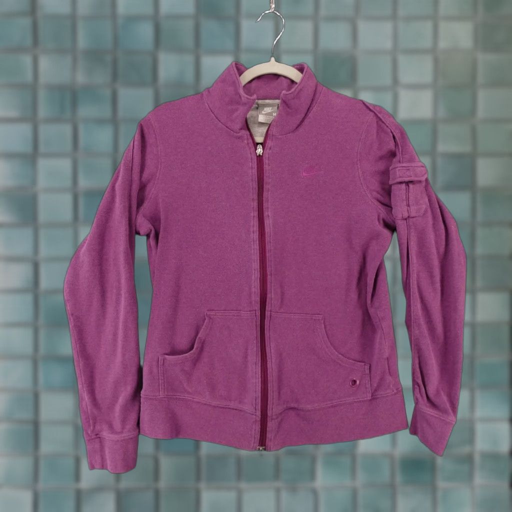Nike Nike Track Jacket Womens Medium (8-10) Purple Full Zip Stretch w Pockets Logo Size M / US 6-8 / IT 42-44 - 1 Thumbnail