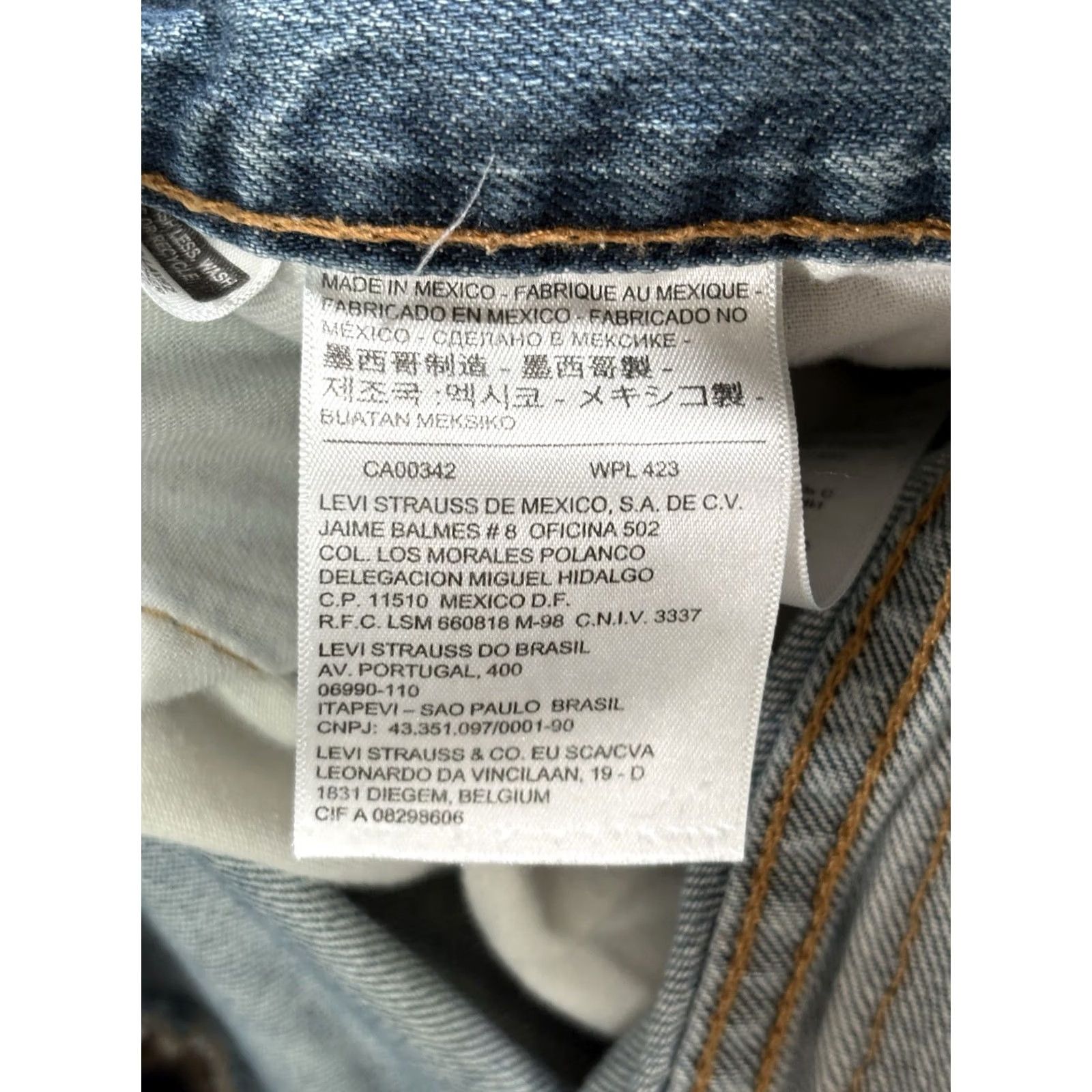 Levi's Levi's 559 Jeans Mens 33x30 Blue Straight Leg Relaxed Fit Medium Wash Distressed Size US 33 - 7 Thumbnail