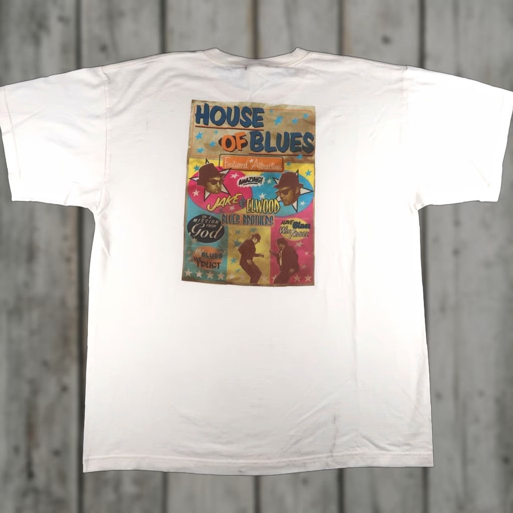 Vintage VINTAGE House of Blues T-shirt Shirt 2XL White 90s Music USA Mens Size US XXL / EU 58 / 5 - 1 Thumbnail
