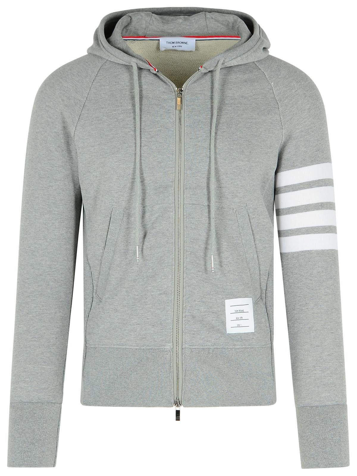 THOM BROWNE Gray Cotton Sweatshirt