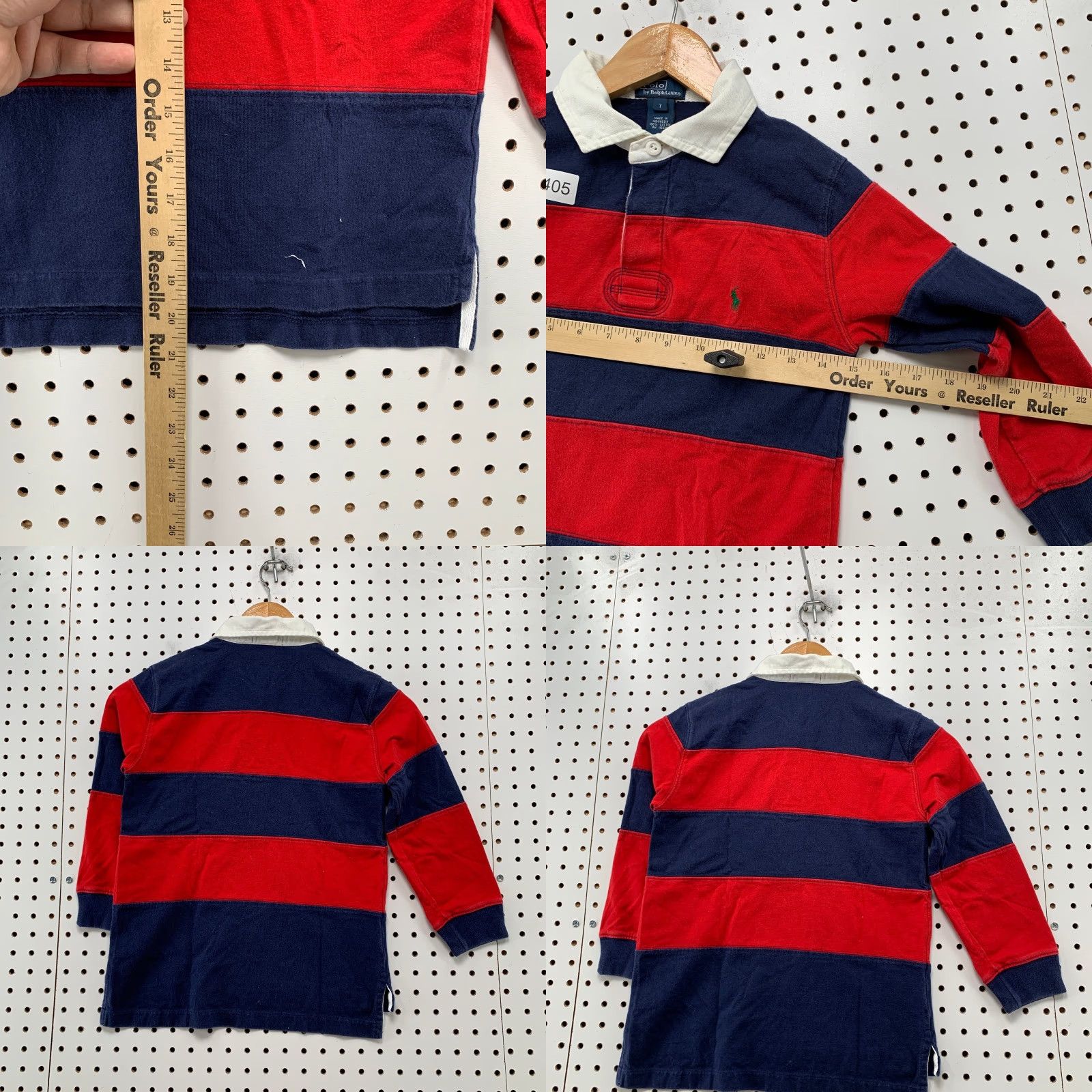 Polo Ralph Lauren VINTAGE Polo Ralph Lauren Rugby Shirt Mens Size 7 Red Blue Striped Long Sleeve Size US M / EU 48-50 / 2 - 8 Thumbnail