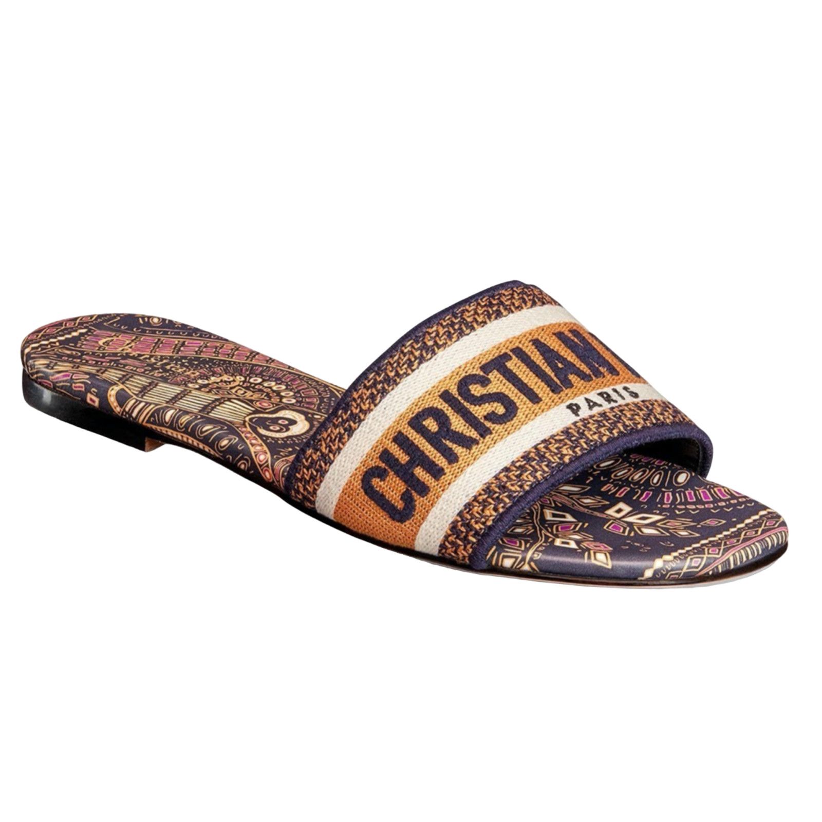 Dior Dway Animals Logo Slide Mule Flat Sandal 35 Size US 5 / IT 35 - 1 Thumbnail