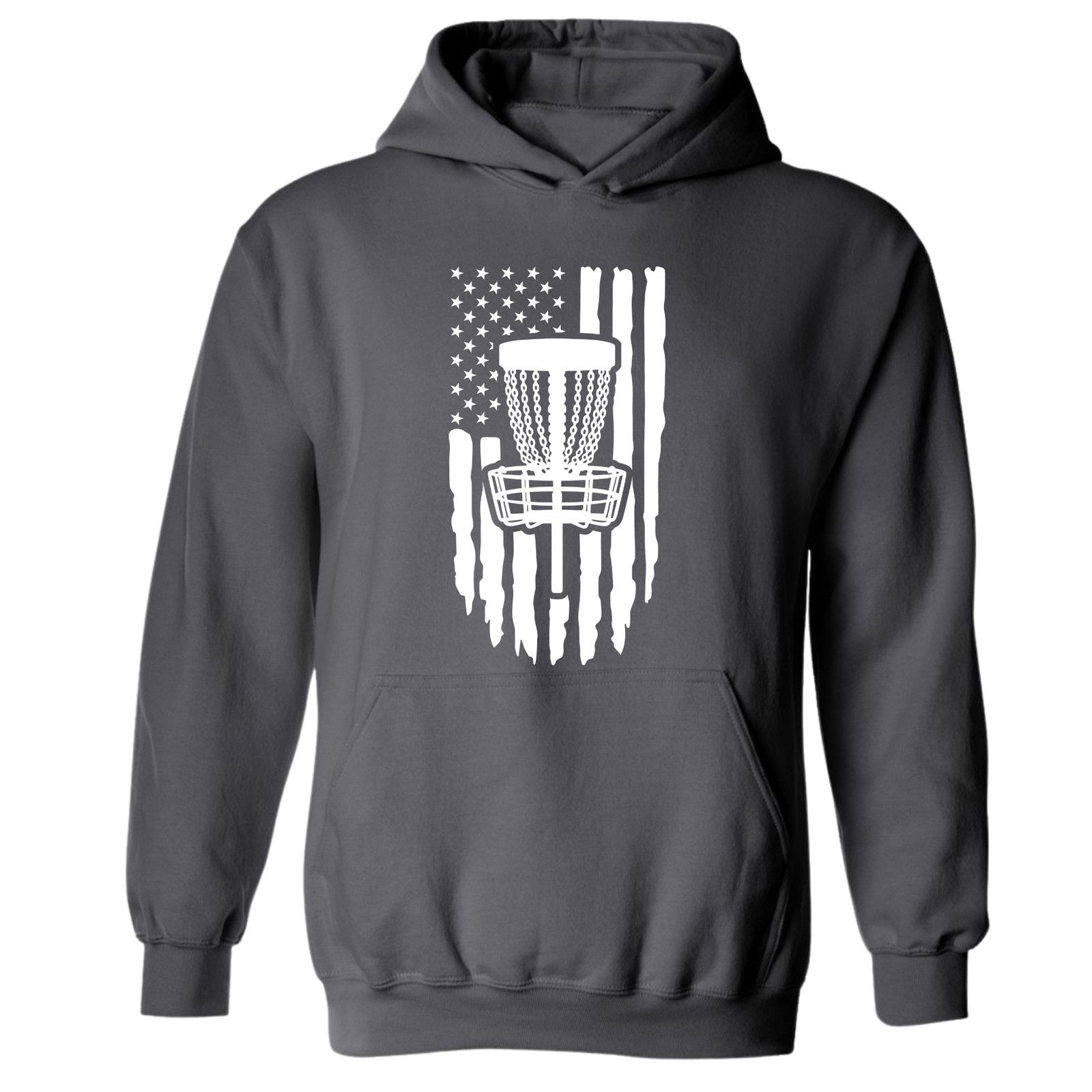 Gildan Disc Golf Hoodie PATRIOTIC AMERICAN Flag Sweatshirt Size US L / EU 52-54 / 3 - 8 Thumbnail