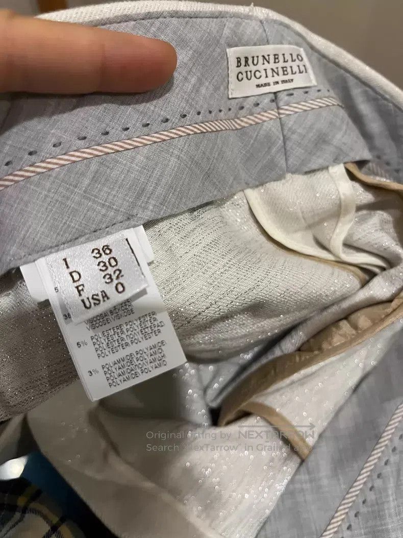 Brunello Cucinelli Brunello Cucinelli Pearl Shimmer Casual Trousers Size 24" / US 00 / IT 34 - 6 Thumbnail