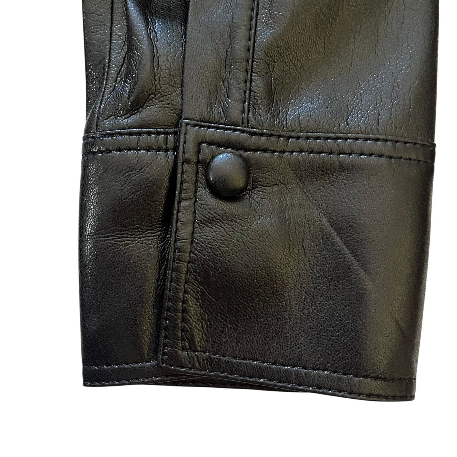 Nanushka Nanushka Naum Okobor Black Alt-Leather Button-Down Shirt Size S / US 4 / IT 40 - 10 Thumbnail