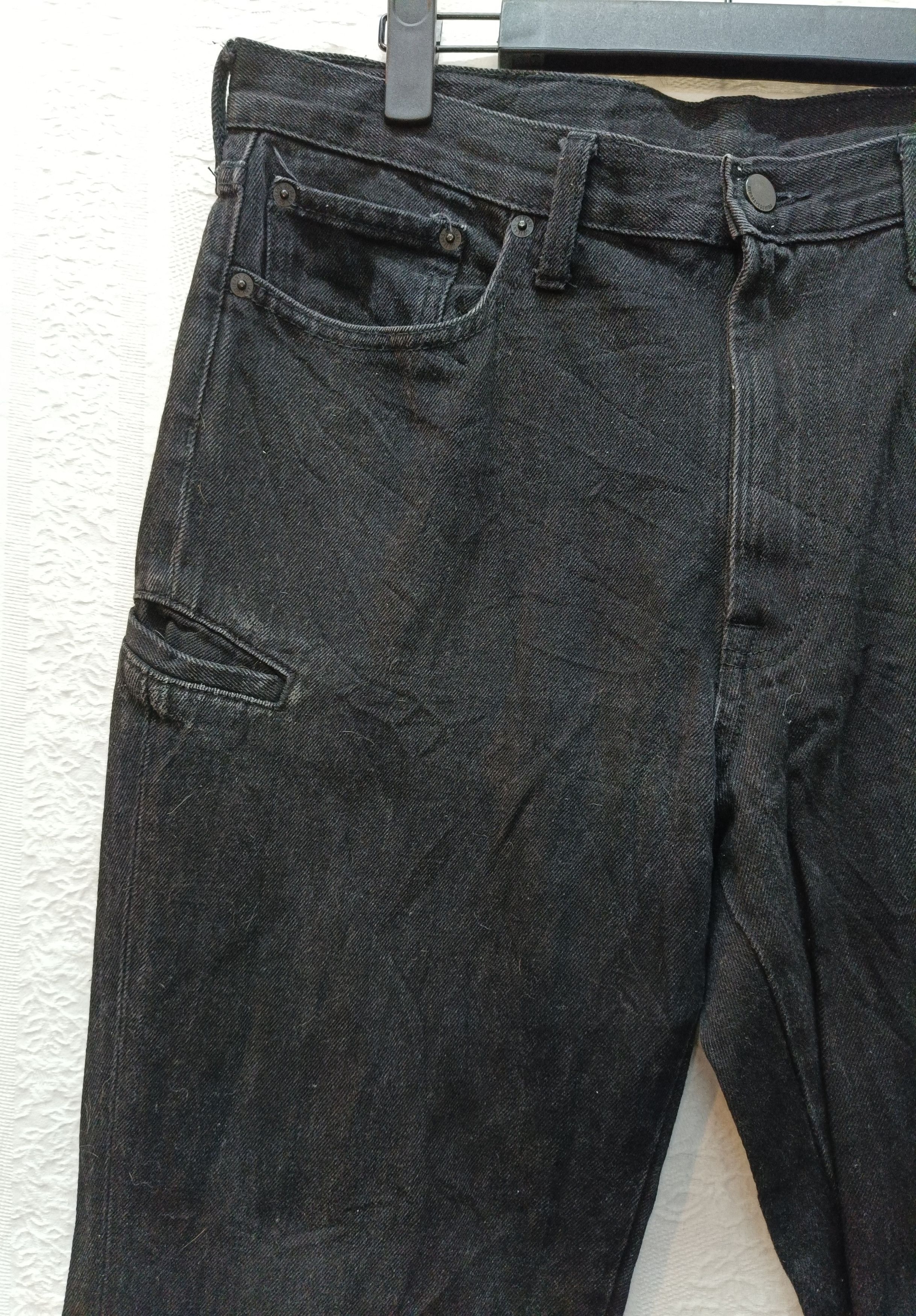 GU × Maison MIHARA YASUHIRO Mihara Yasuhiro slim fit black denim pants Size US 34 / EU 50 - 5 Thumbnail
