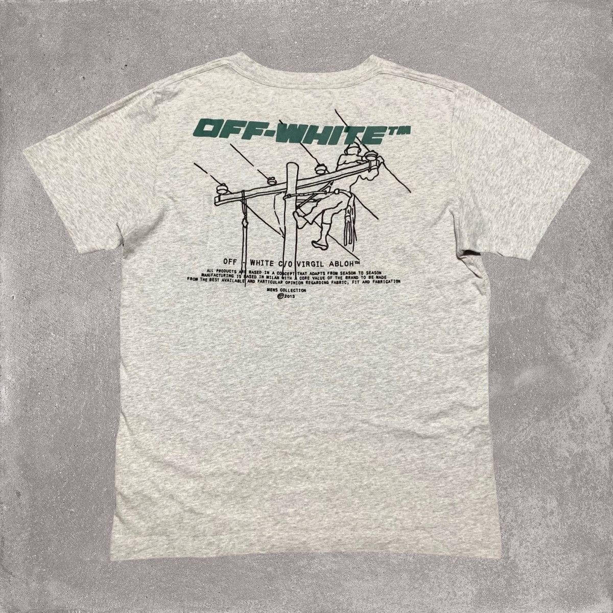 Off-White Off White Large Trellis Worker Grey Tee Virgil Abloh Size US M / EU 48-50 / 2 - 1 Thumbnail