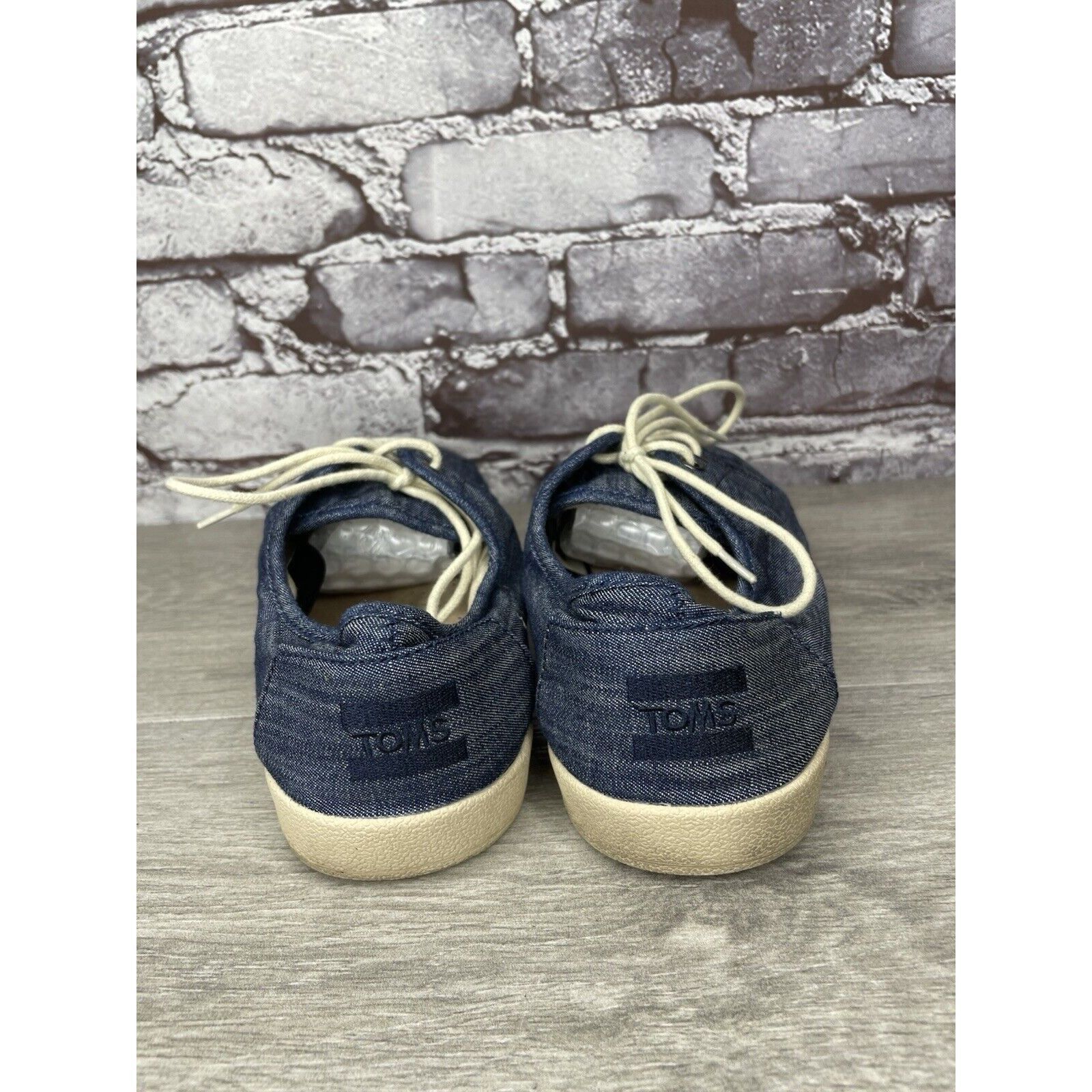 Toms Toms Denim Blue Canvas Lace Up Comfort Casual Sneakers Shoes Size US 9 / EU 42 - 3 Thumbnail