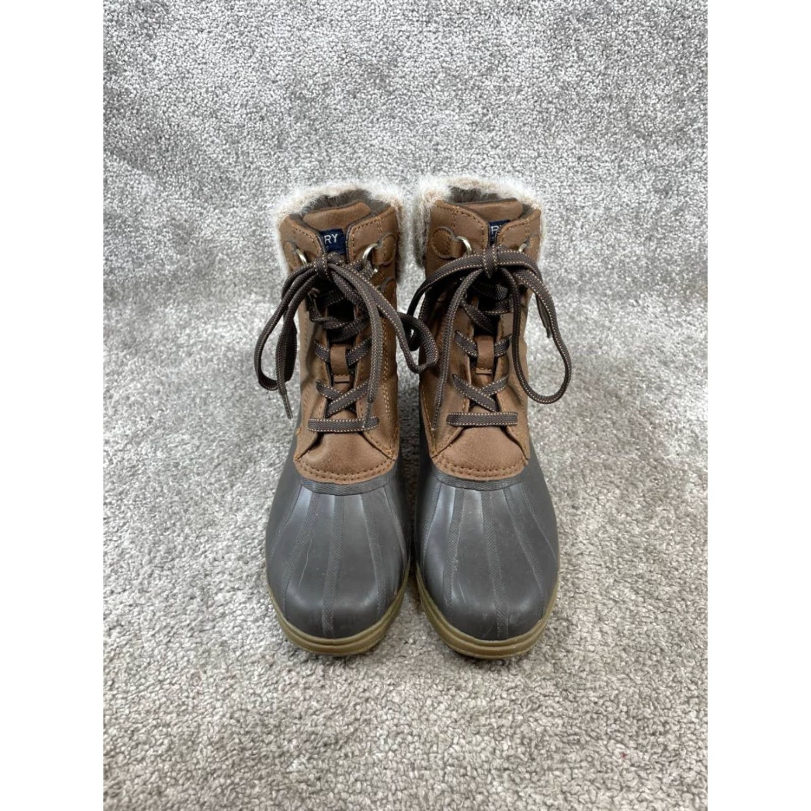 Sperry VINTAGE Sperry Women’s Duck Boots Size 8 Brown Leather Faux Fur Lined Casual Winter Fall Spring Summer Shoes Size US 8 / IT 38 - 4 Thumbnail