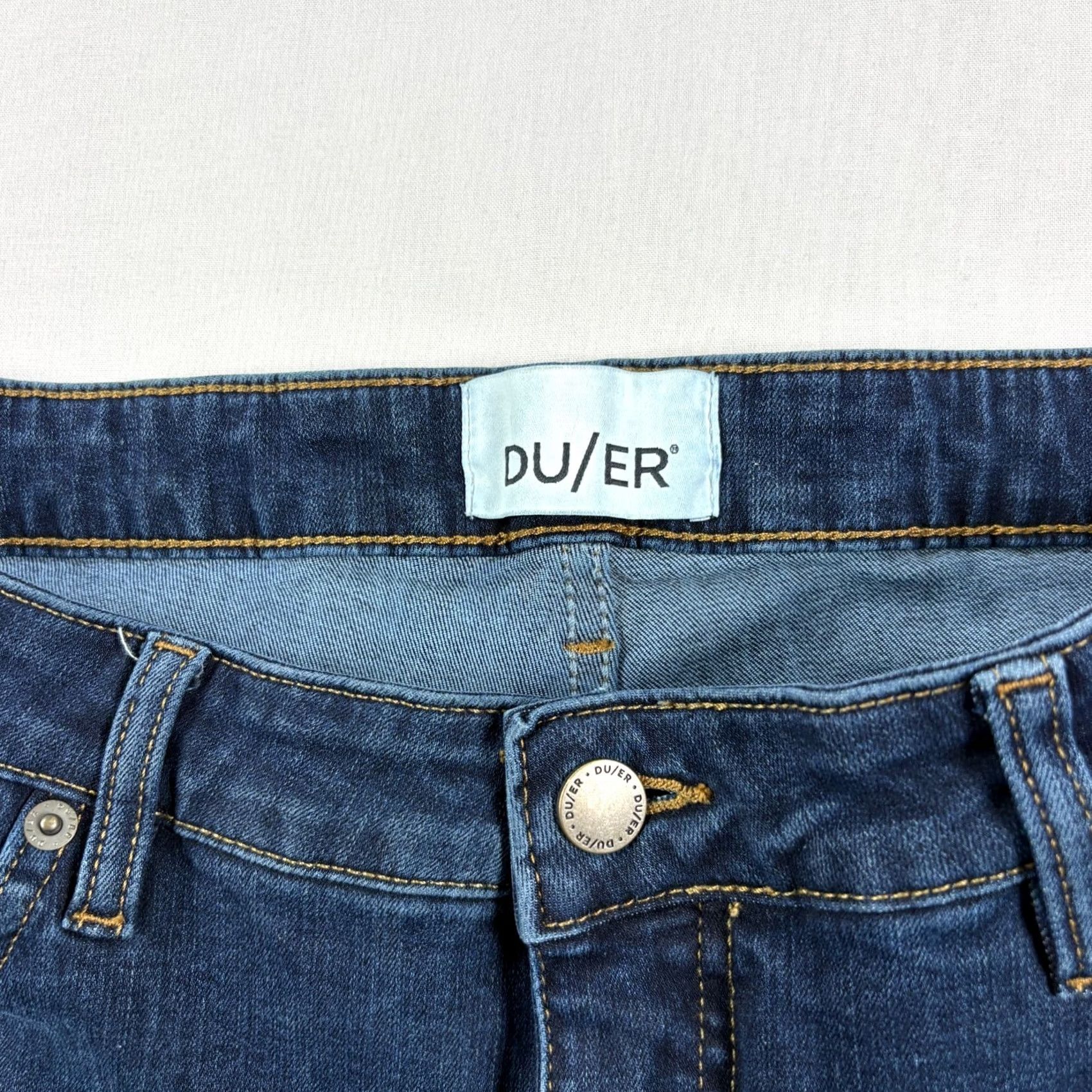 Vintage DU/ER Jeans Womens 34x28 Blue High Rise Skinny Stretch Denim Shirt? Size 24" / US 00 / IT 34 - 3 Thumbnail