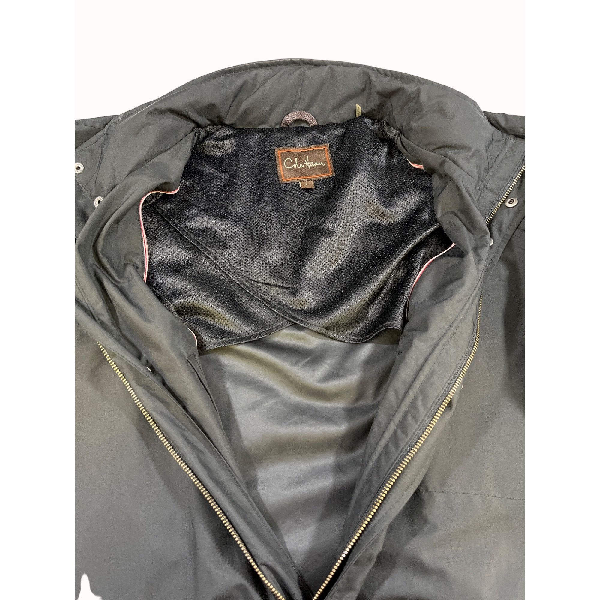 Cole Haan Cole Haan Mens Black Isolated Zip Up Coat Size L SKU 6679 Size US L / EU 52-54 / 3 - 4 Thumbnail
