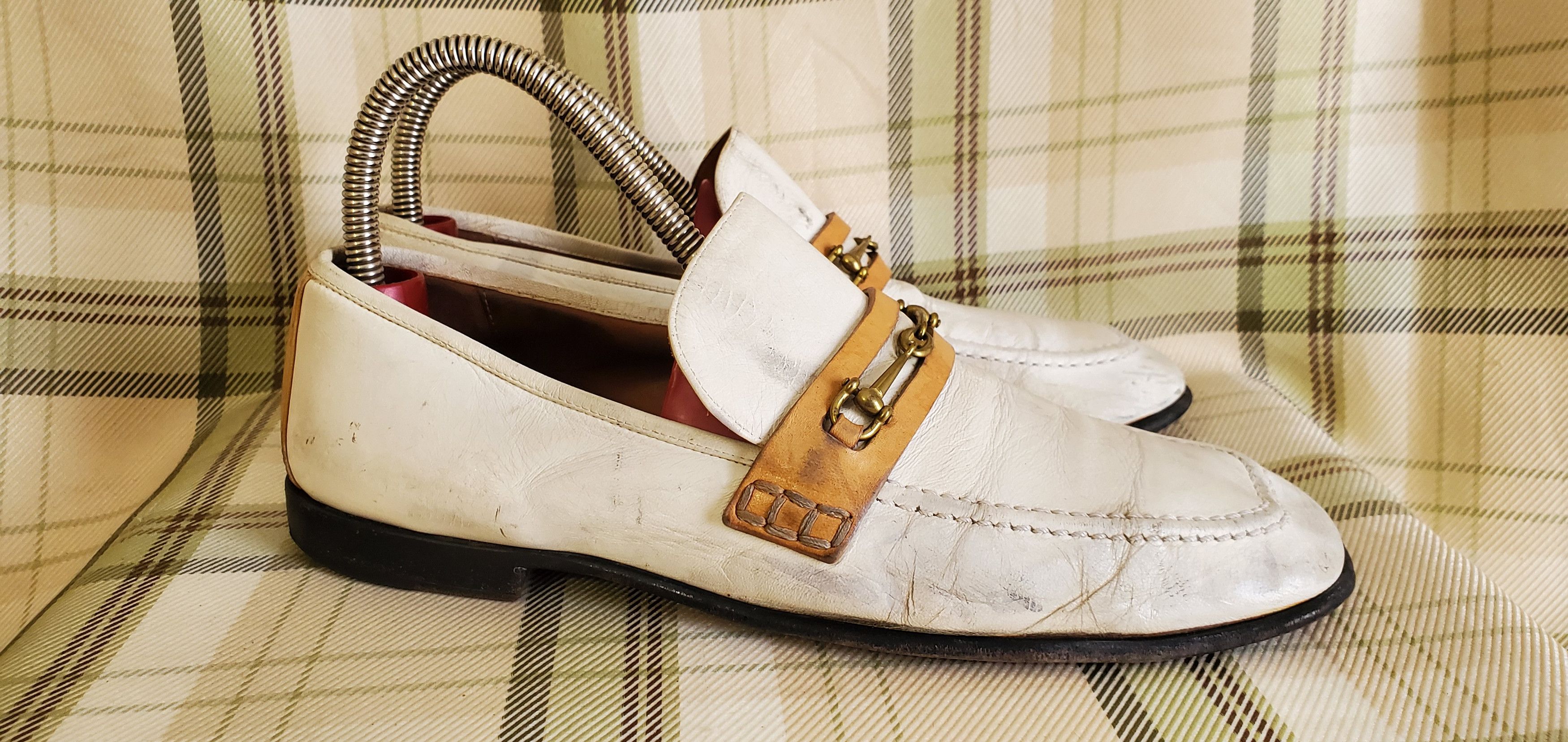 Celine CELINE White Leather Slip On Loafers Size US 9.5 / IT 39.5 - 3 Thumbnail