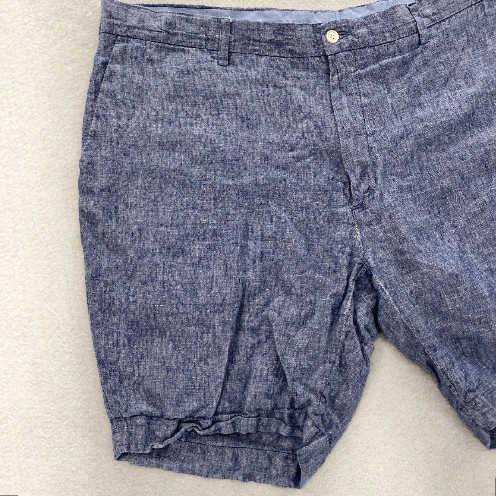 Polo Ralph Lauren Polo Ralph Lauren Linen Shorts Mens 42 Classic Fit Blue Lightweight Preppy Pony Shirt Size US XL / EU 56 / 4 - 2 Thumbnail