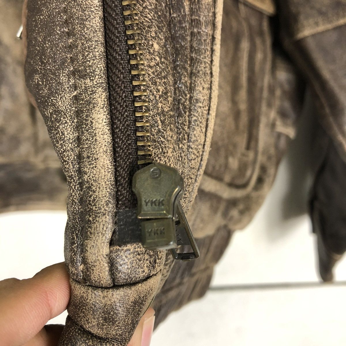 Japanese Brand 🔥VINTAGE FLY LEATHER JACKET BIKER MINK FUR COLLAR Size US M / EU 48-50 / 2 - 15 Thumbnail