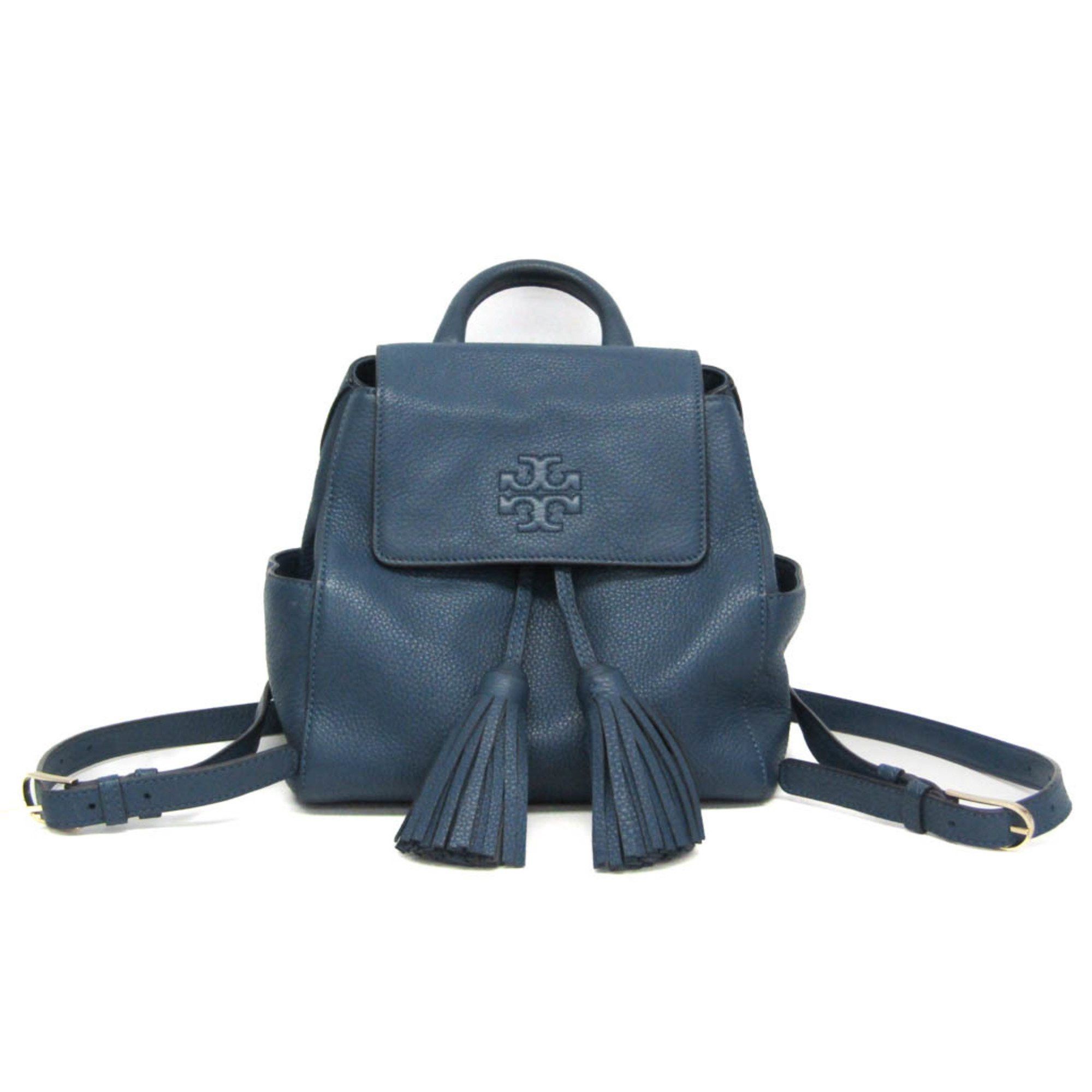 Tory Burch Tory Burch Fringe 79163-1-02544 Women's Leather Backpack Blue Size ONE SIZE - 1 Thumbnail