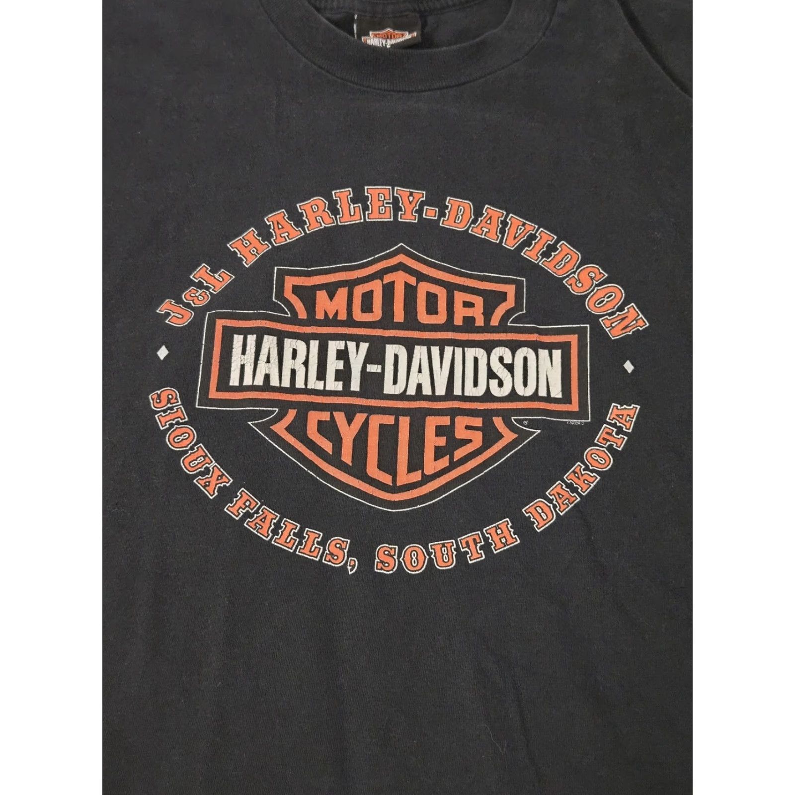 Harley Davidson VINTAGE Harley-Davidson Shirt Mens Large Black J&L Sioux Falls South Dakota Motorcycle Tee Size US L / EU 52-54 / 3 - 2 Thumbnail