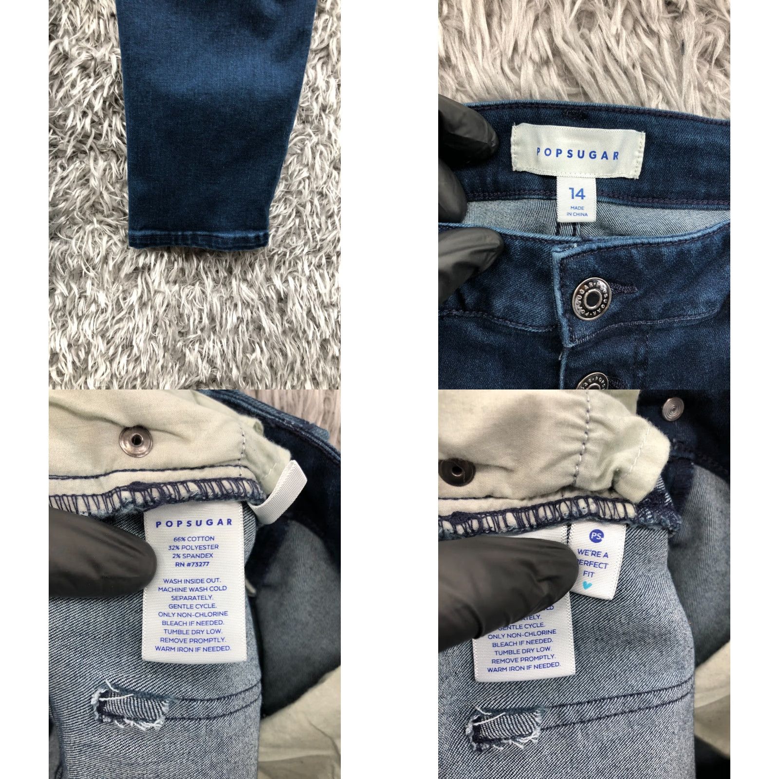 Sugar Pop Sugar Capri Jeans Size 14 Womens Mid Rise Dark Wash Blue Denim Size 36" / US 14 / IT 50 - 8 Thumbnail