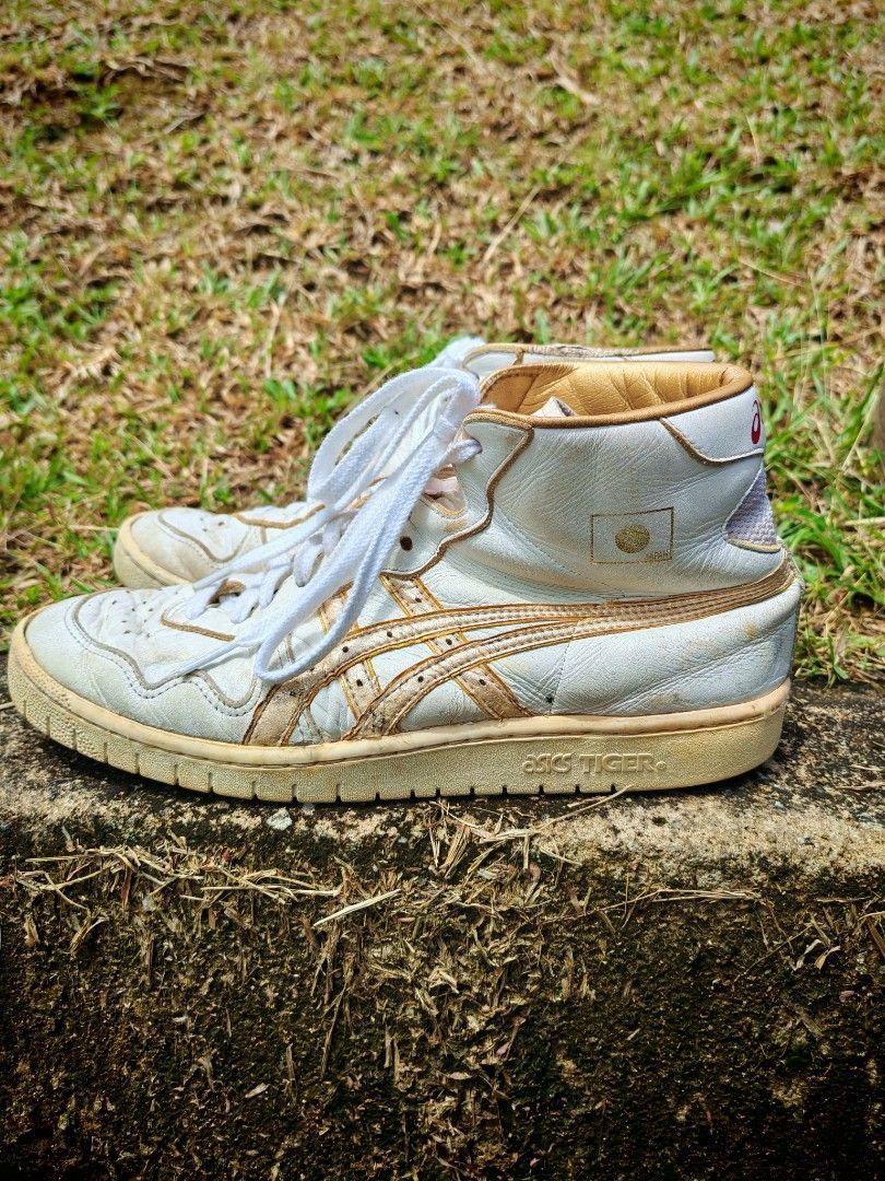 Asics Vintage ASICS Tiger Progold High Top White Gold Size US 9 / EU 42 - 10 Thumbnail