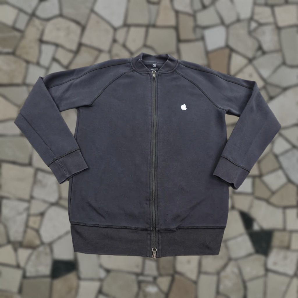 Apple Apple Jacket Mens Small Black Full Zip Sweatshirt Logo Tech Employee Bomber Coat Size US S / EU 44-46 / 1 - 1 Thumbnail