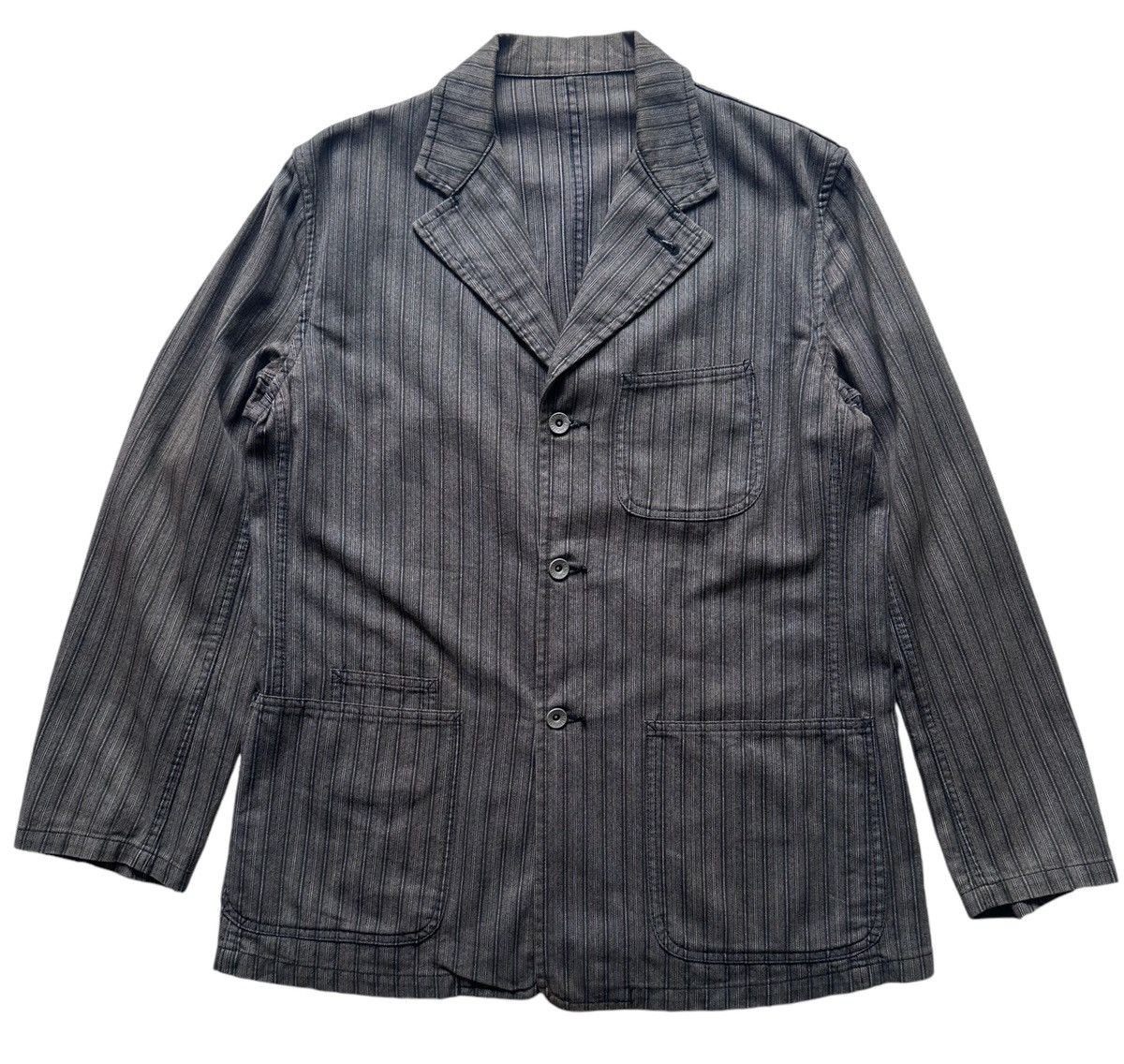 Comme des Garcons 🇯🇵Tokyo Japan Dry Bones Herringbone Workwear Chore Jacket Size US M / EU 48-50 / 2 - 1 Thumbnail