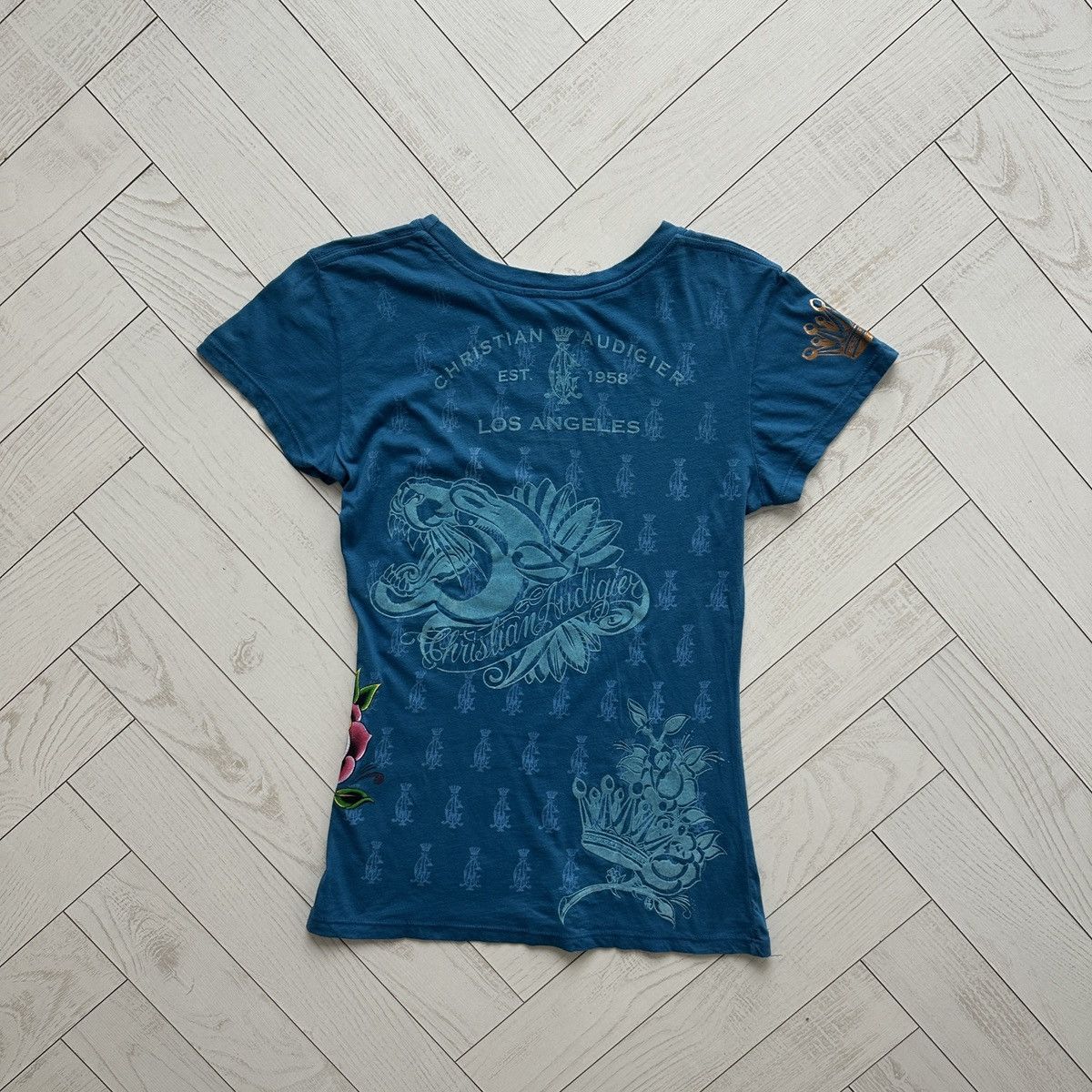 Christian Audigier Vintage 00s Christian Audiger Pantera tee hype y2k avantgard Size S / US 4 / IT 40 - 2 Thumbnail