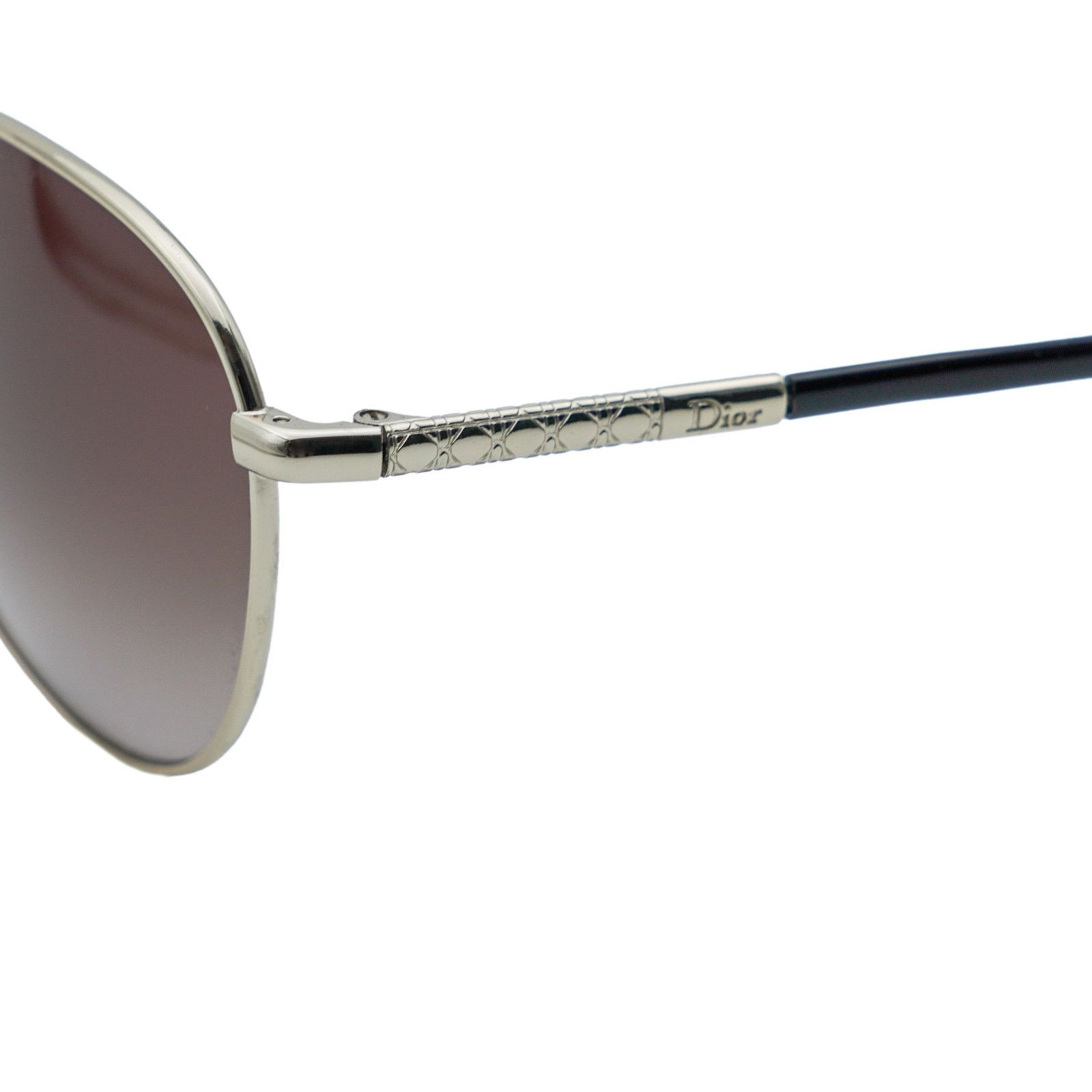 Dior Dior Piccadilly 2 Silver Gradient Aviator Logo Sunglasses Size ONE SIZE - 4 Thumbnail